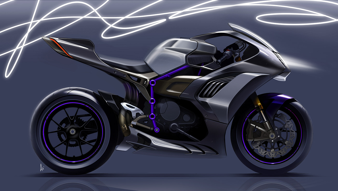 motorcycle，manuscript，Collection，Creative design，