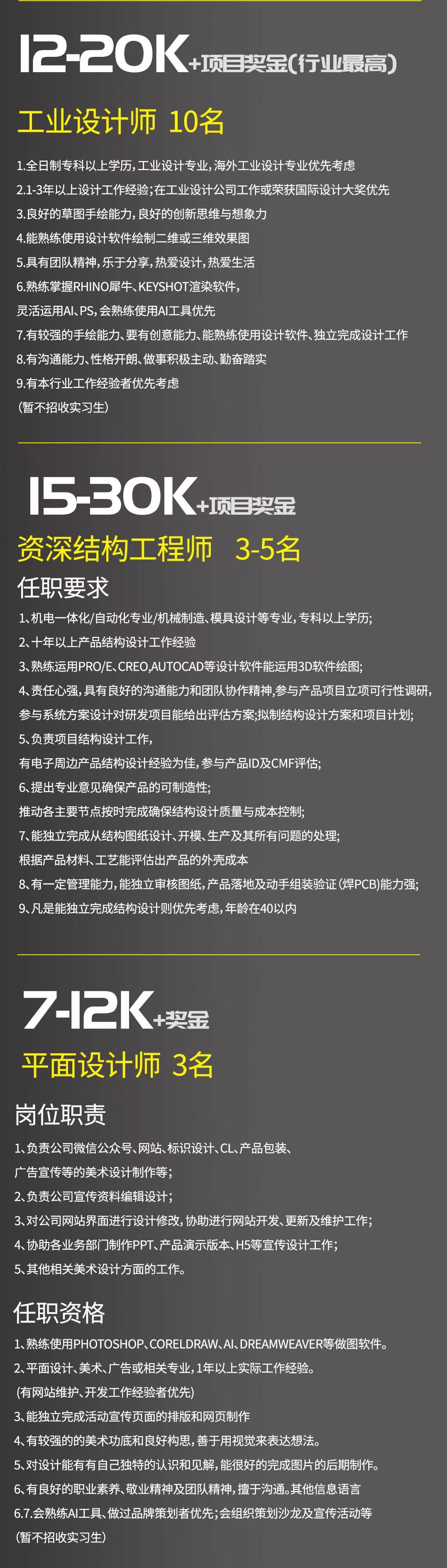 ZillionDesign，Zun Lian Design，recruit，Recruiting talent，Explosive design，Brain hole clear，originality，