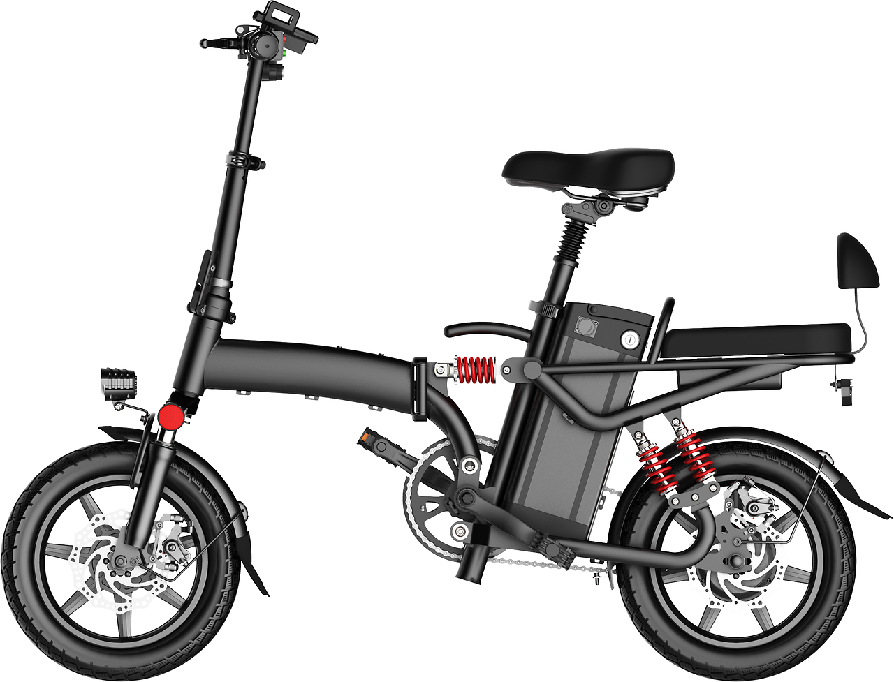 Multi-shock absorption-folding electric bicycle ebike-micro single，