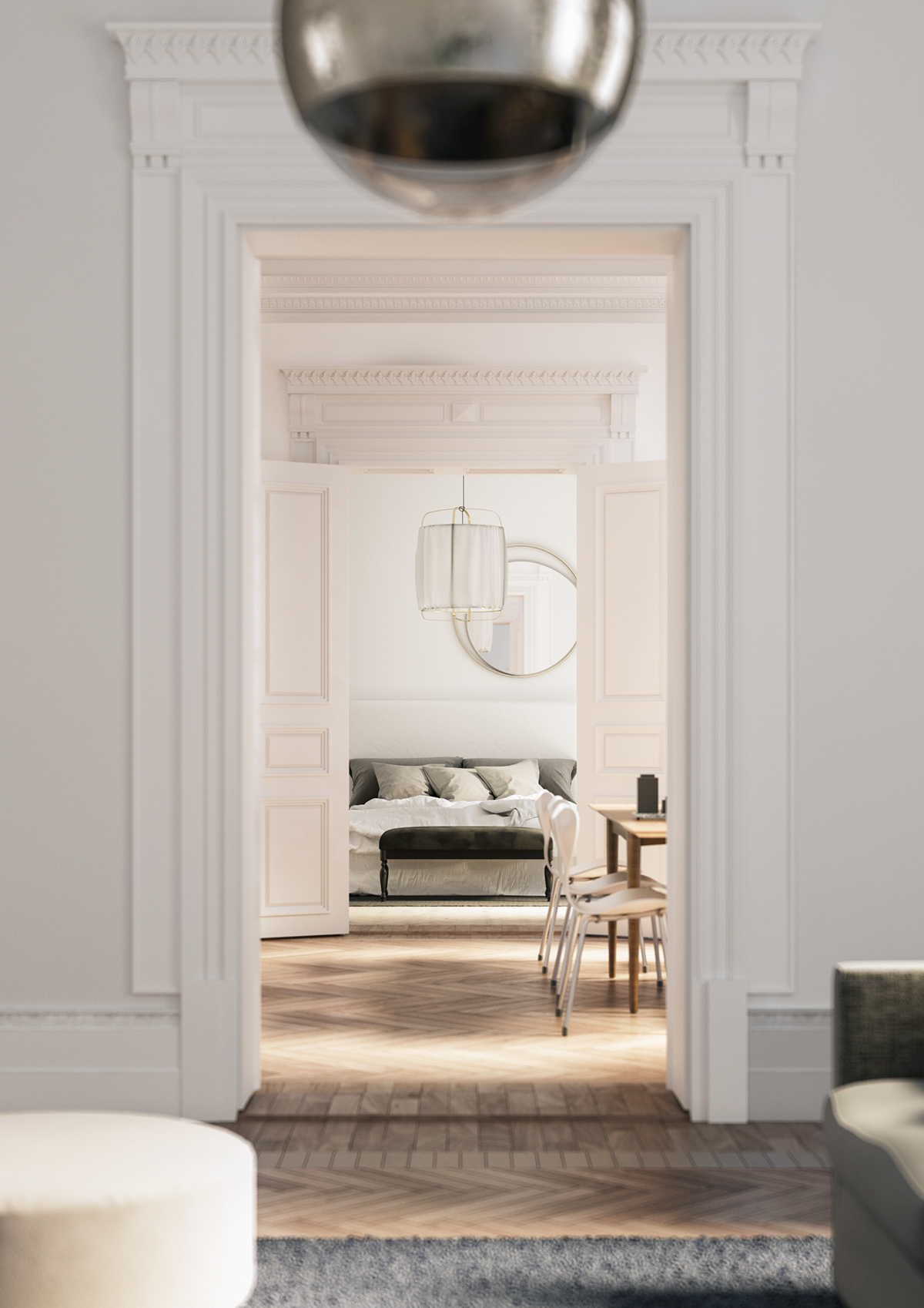 Three Rooms，3D modeling，Render，Cinema 4D，v-ray，Interior design，Modeling and rendering，