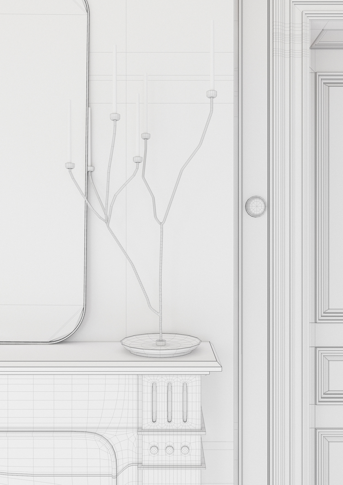 Three Rooms，3D modeling，Render，Cinema 4D，v-ray，Interior design，Modeling and rendering，