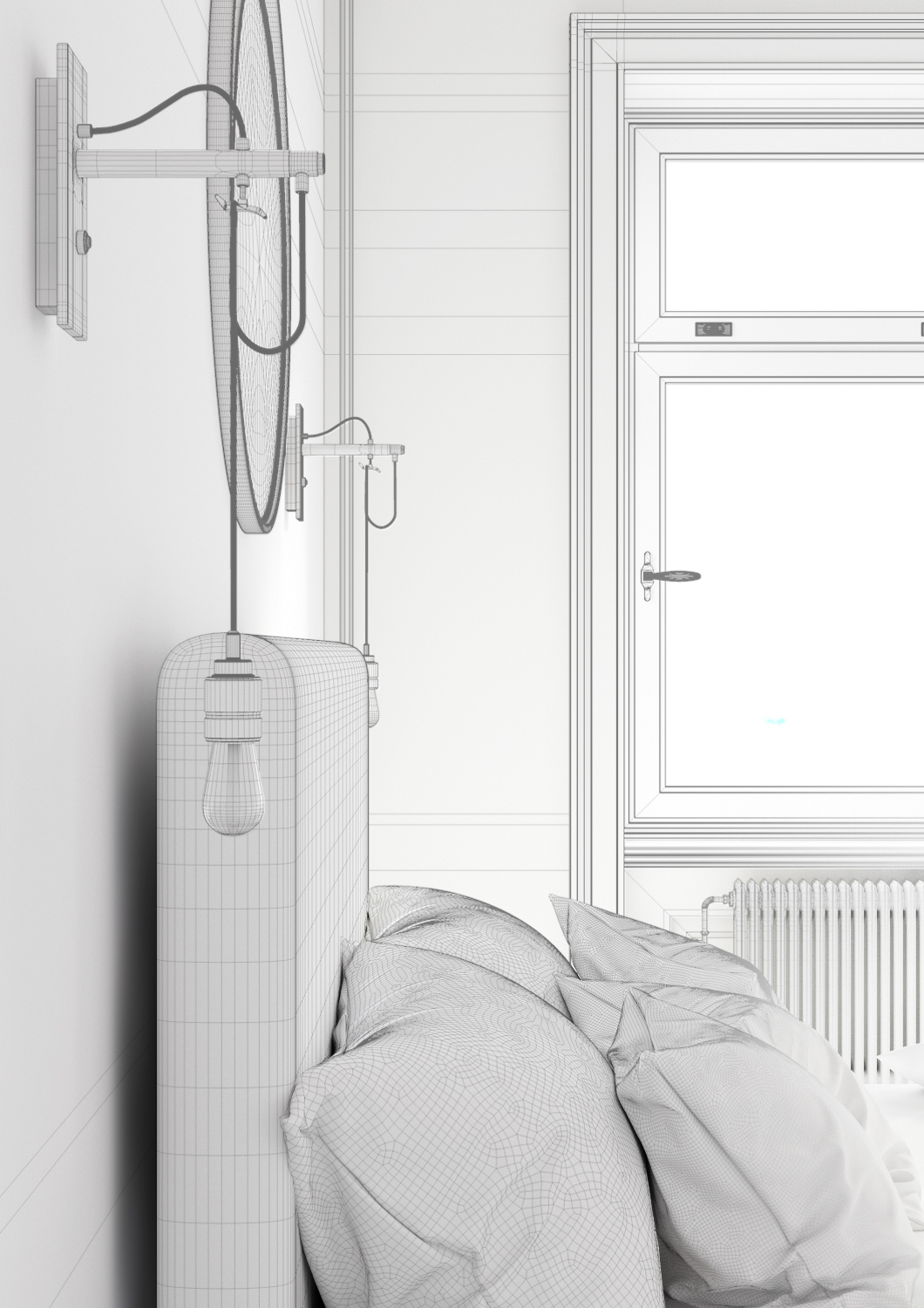 Three Rooms，3D modeling，Render，Cinema 4D，v-ray，Interior design，Modeling and rendering，