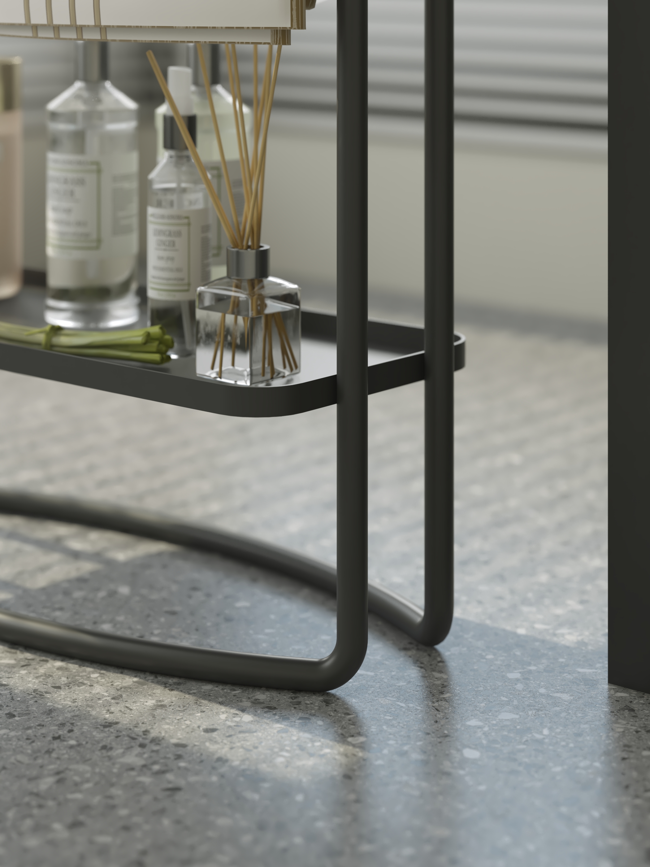 Bathroom rack，Towel rack，Bathroom Storage，TOILET，Storage rack，Floor towel rack，Cream wind，Minimalist，