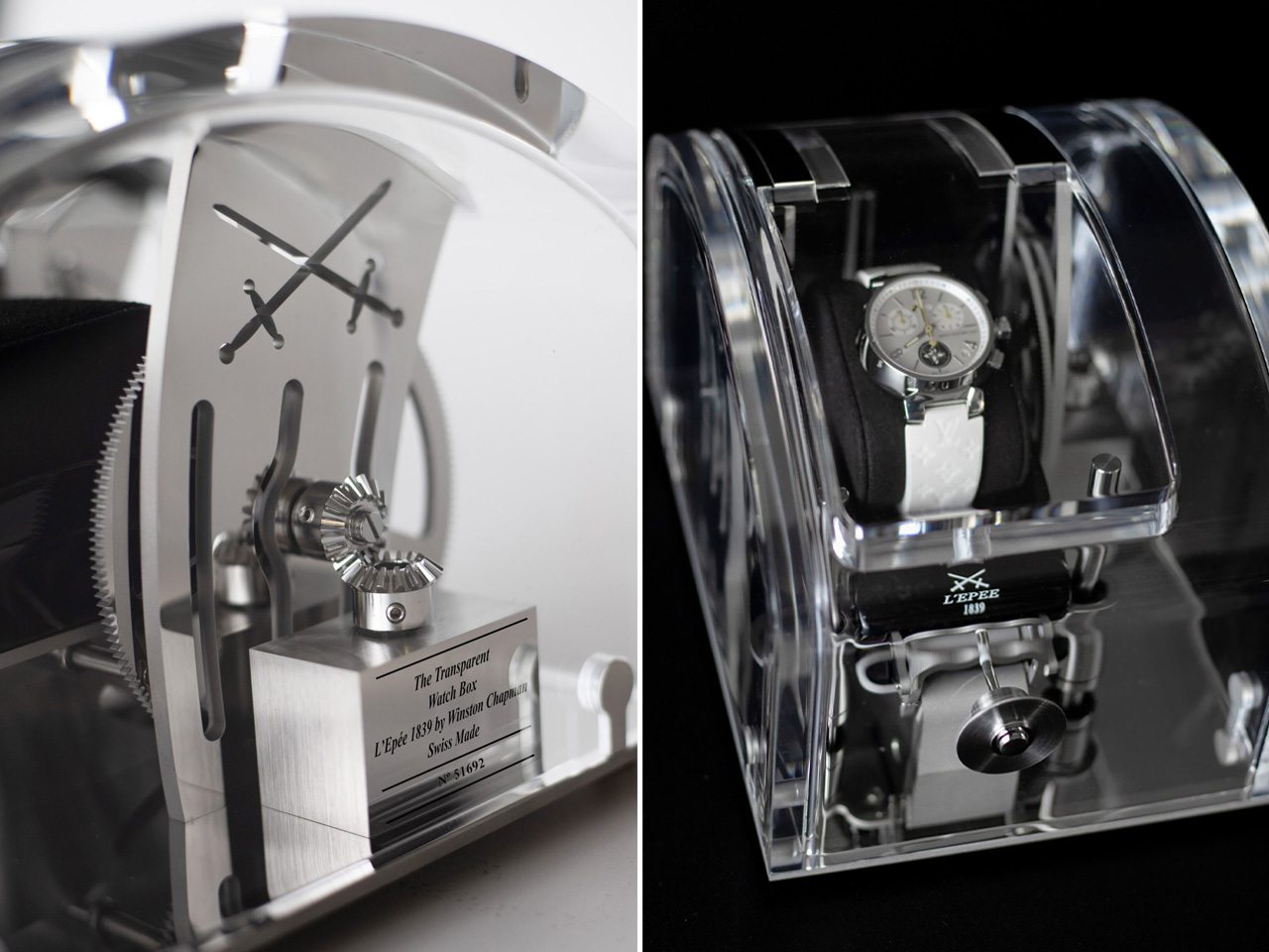 L'Epée，Transparent watch box，Watch case，storage box，