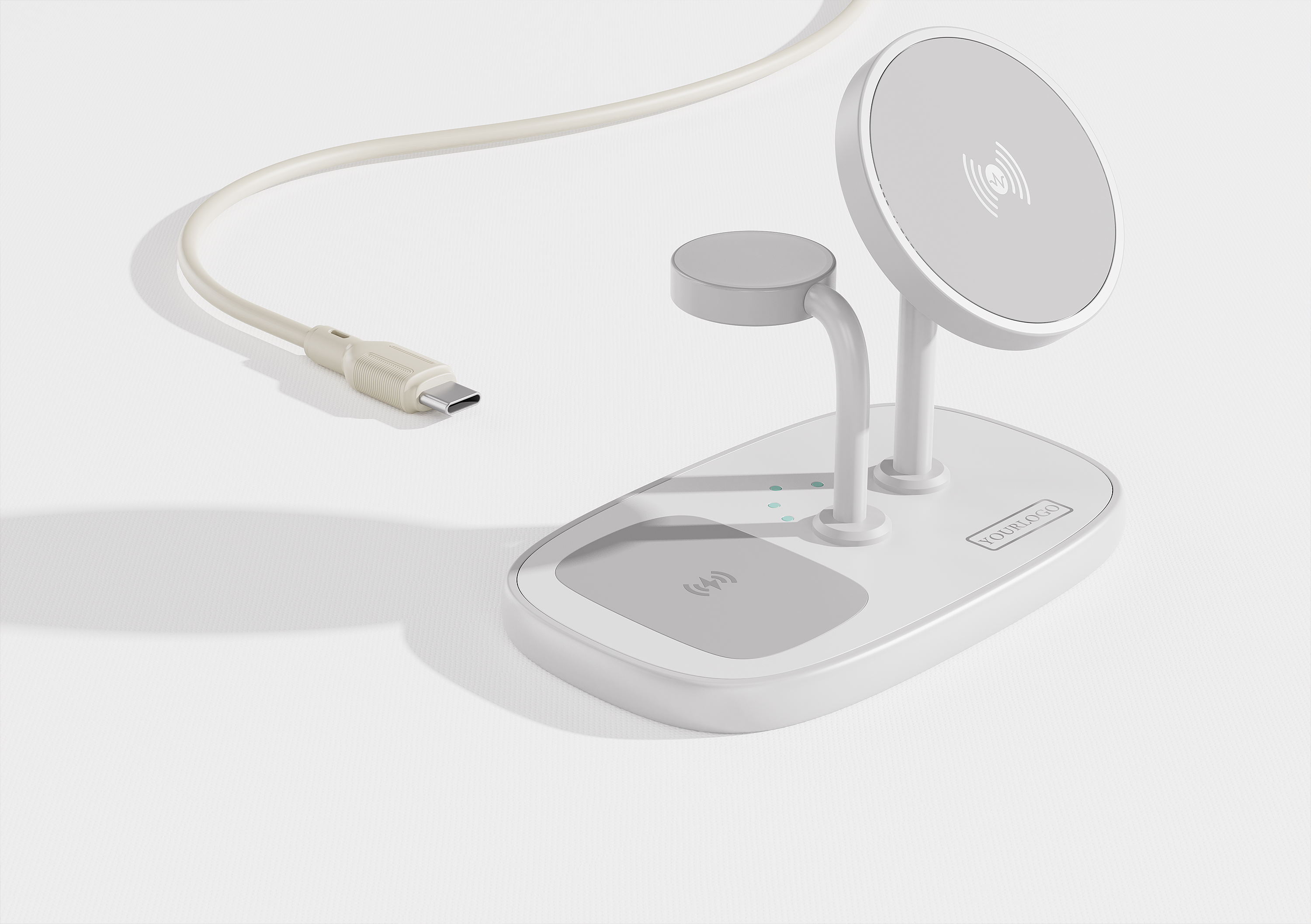 Wireless charging，Three in one wireless charging，product design，industrial design，