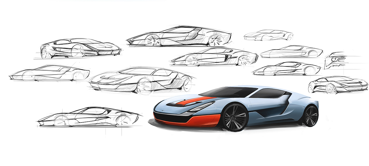 汽车设计，福特GT，概念设计，