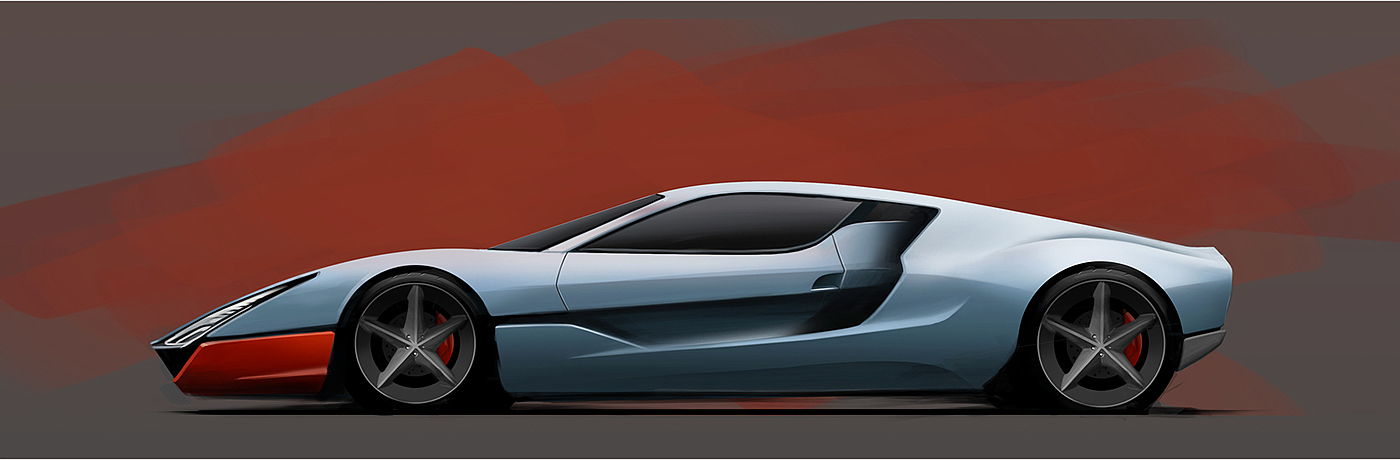 Automobile design，Ford GT，conceptual design，