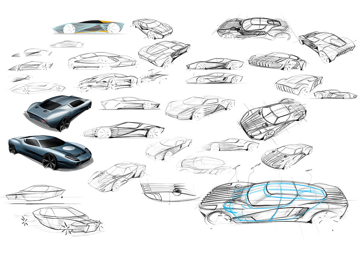 汽车设计，福特GT，概念设计，