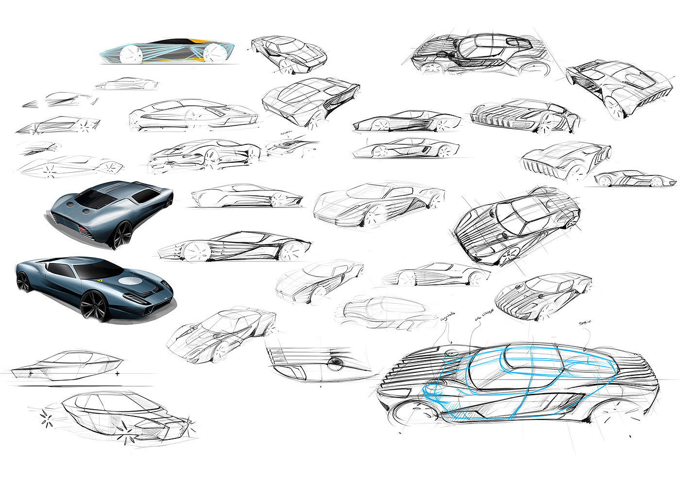Automobile design，Ford GT，conceptual design，