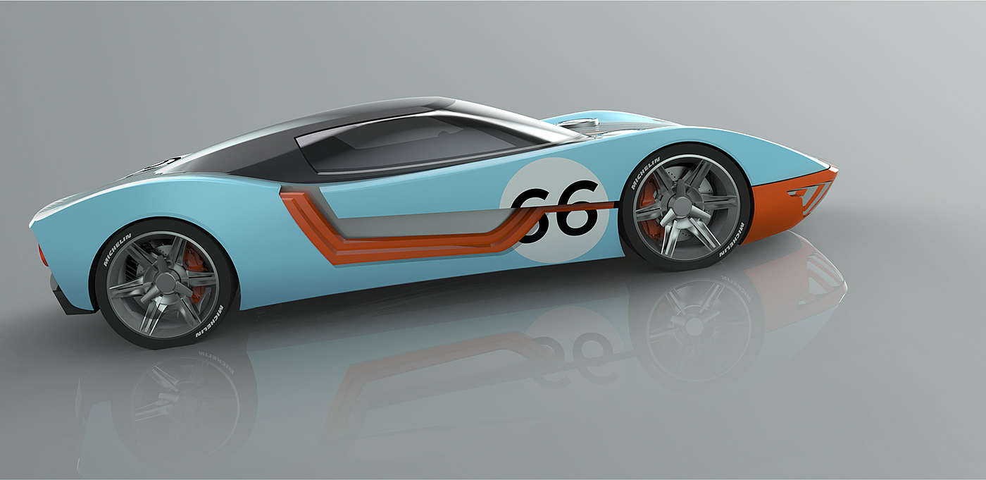 Automobile design，Ford GT，conceptual design，