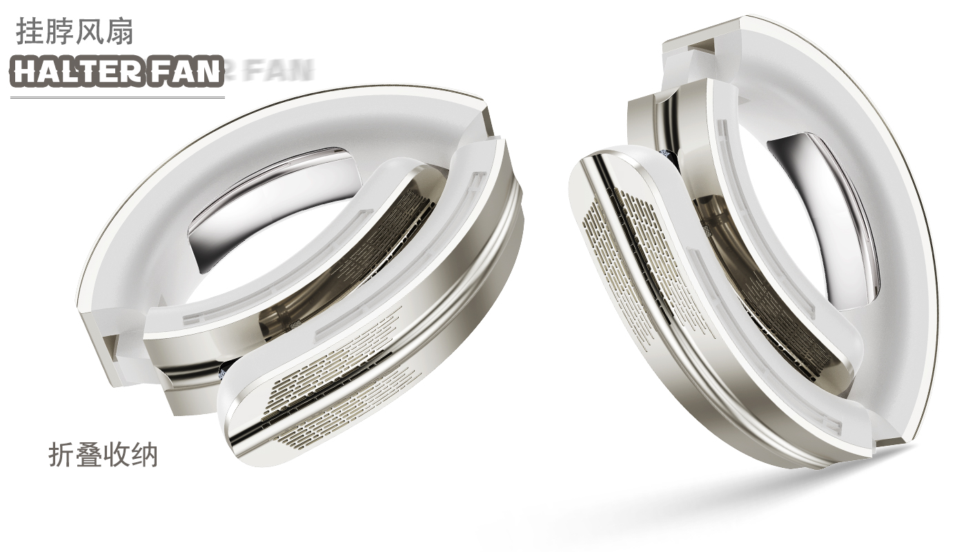 Hanging neck fan，