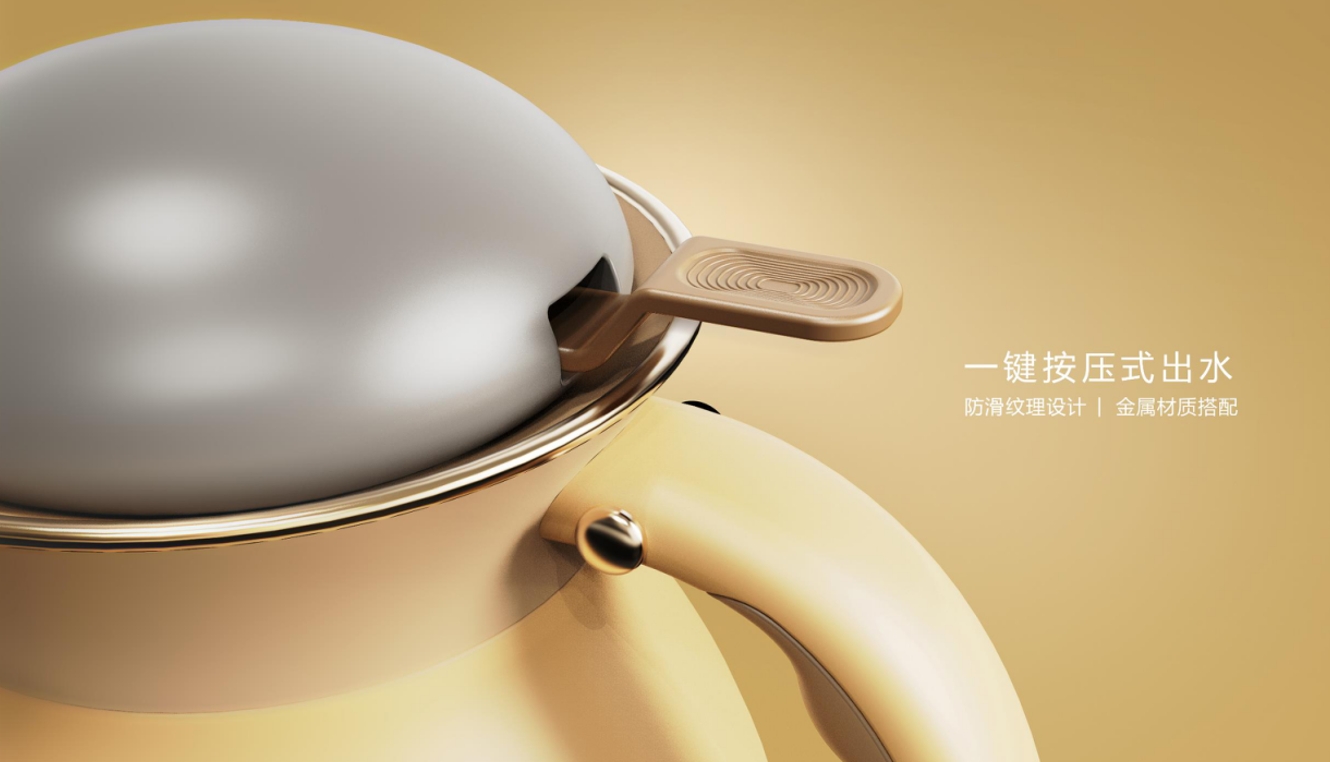 Thermal insulation kettle，product design，Render，