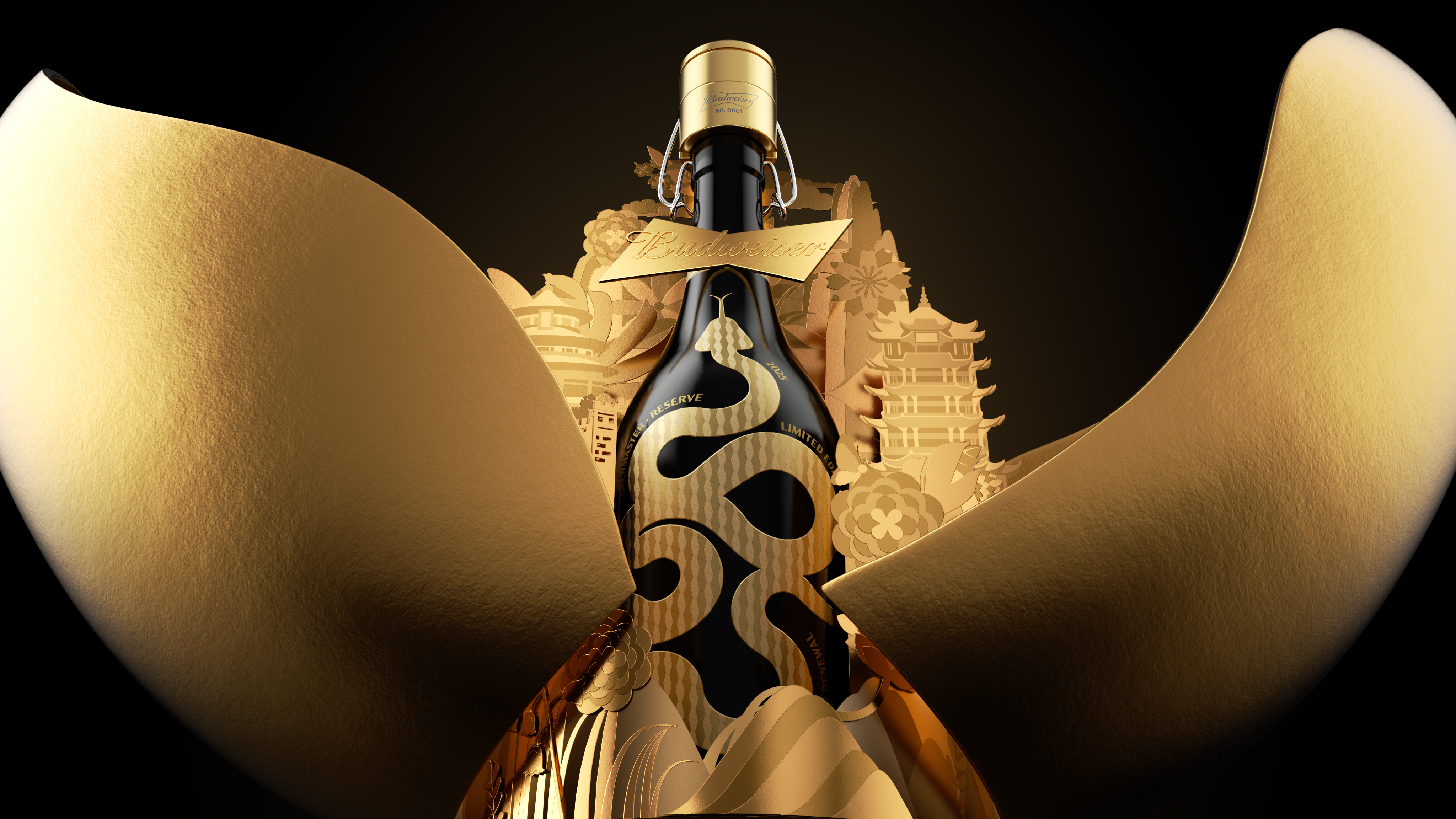 packing design，Wine packaging，Budweiser，original，Pan Hu，High end gift box，Limited Edition，