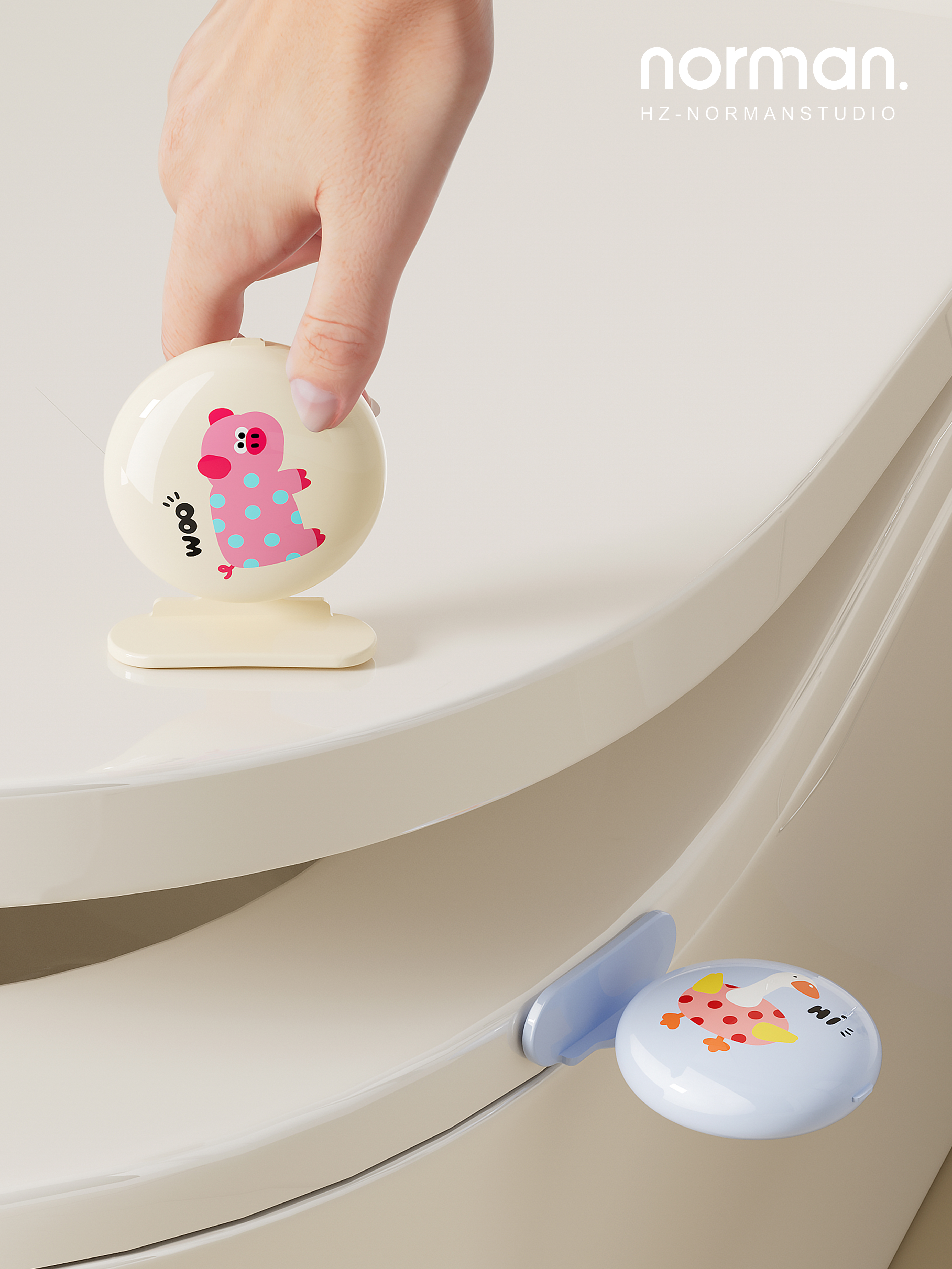 Toilet lid lifter，dopamine，Cartoon，