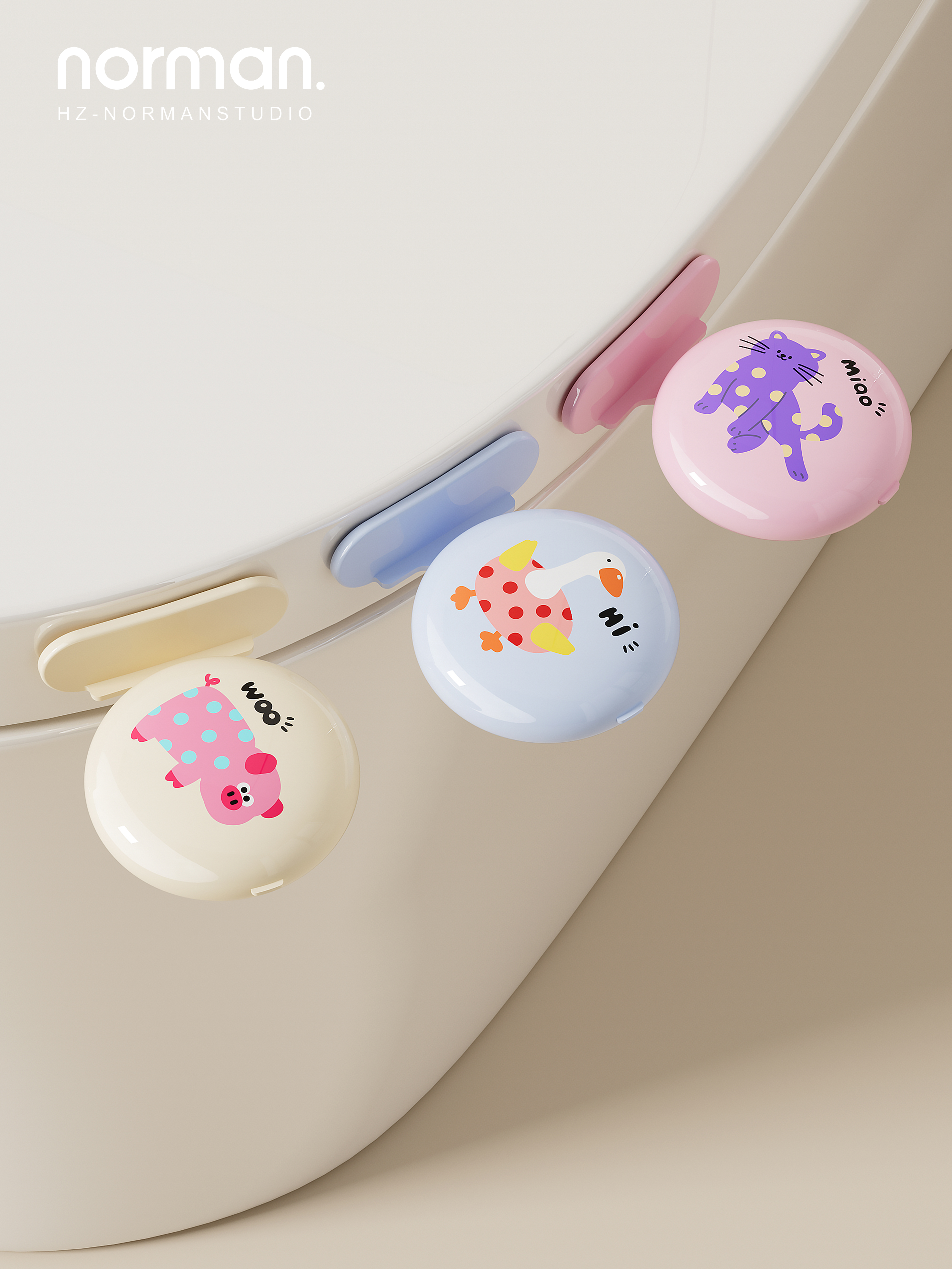 Toilet lid lifter，dopamine，Cartoon，