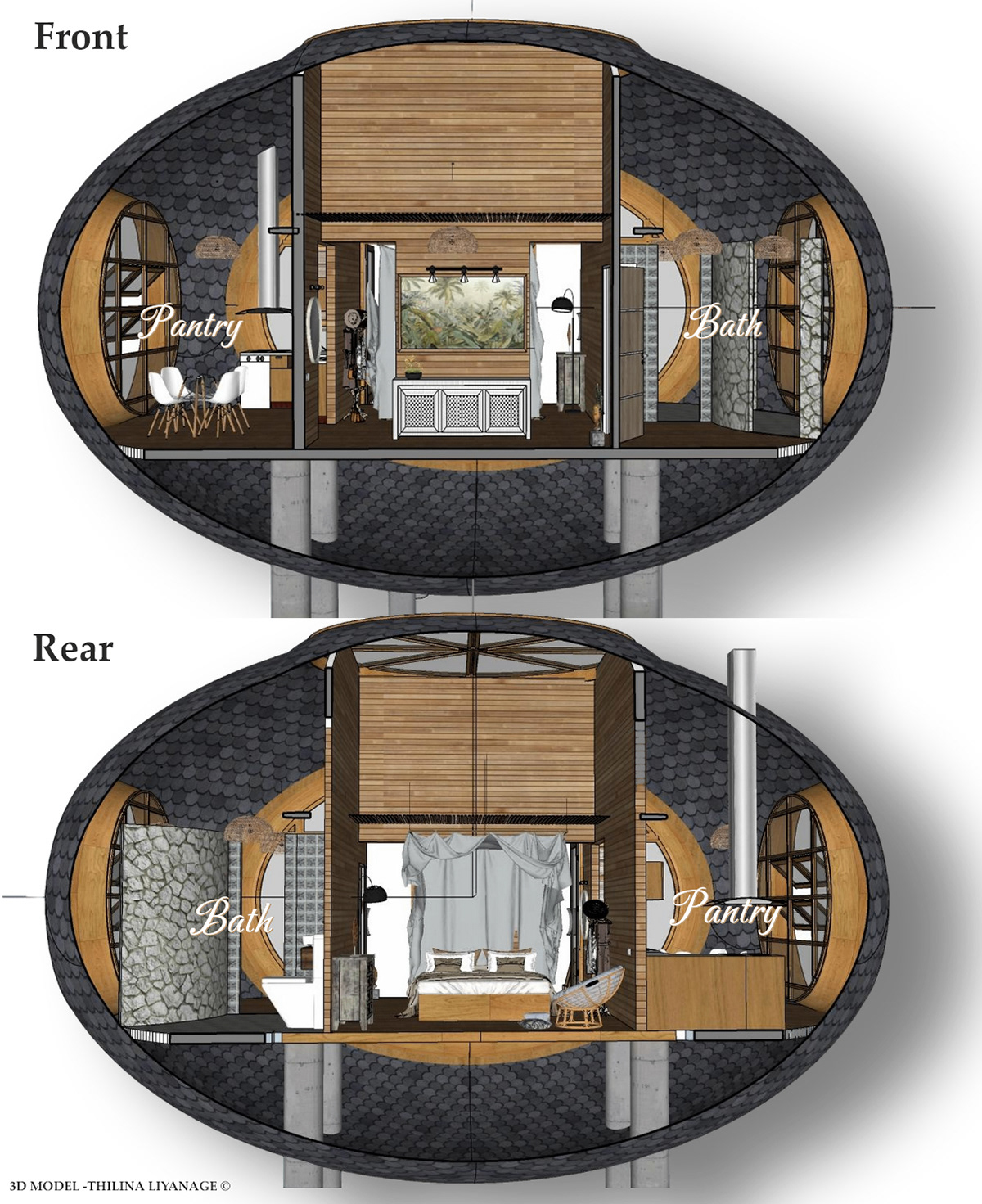 Open space，on vacation，Riverside Cottage，leisure time，relaxed，