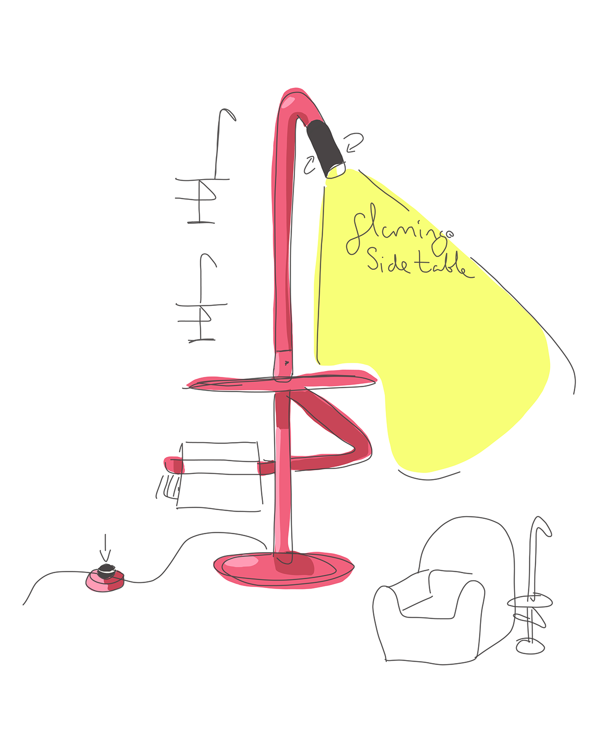 Tubular，Flamingo，Floor lamp，lamps and lanterns，