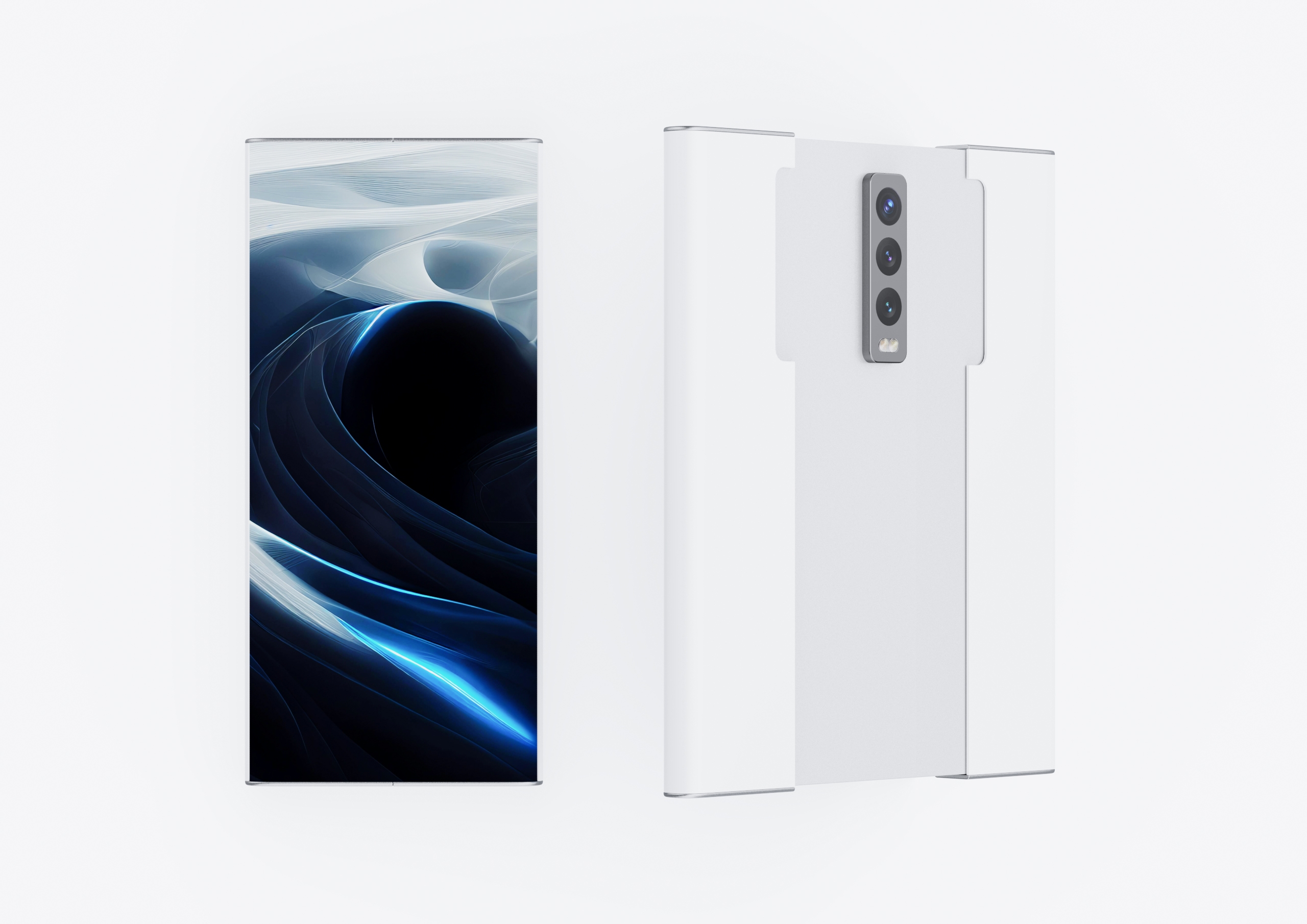 iphone，mobile phone，Intelligent mobile phone，Creative inspiration，conceptual design，product design，Scroll screen，Concept mobile phone，