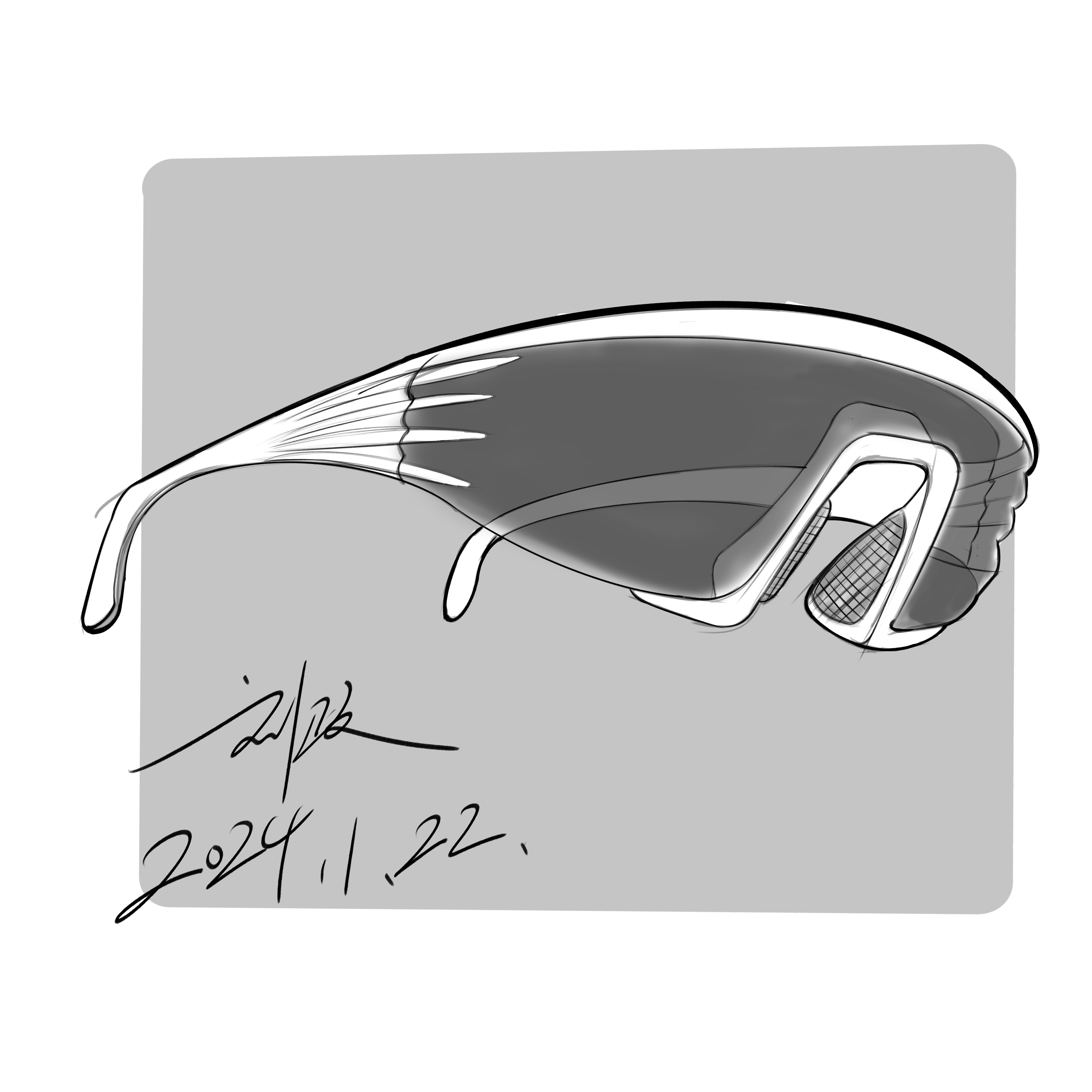 Glasses design，Hand drawn sketch，industrial design，product design，Hand drawn industrial design，Hand drawn product design，