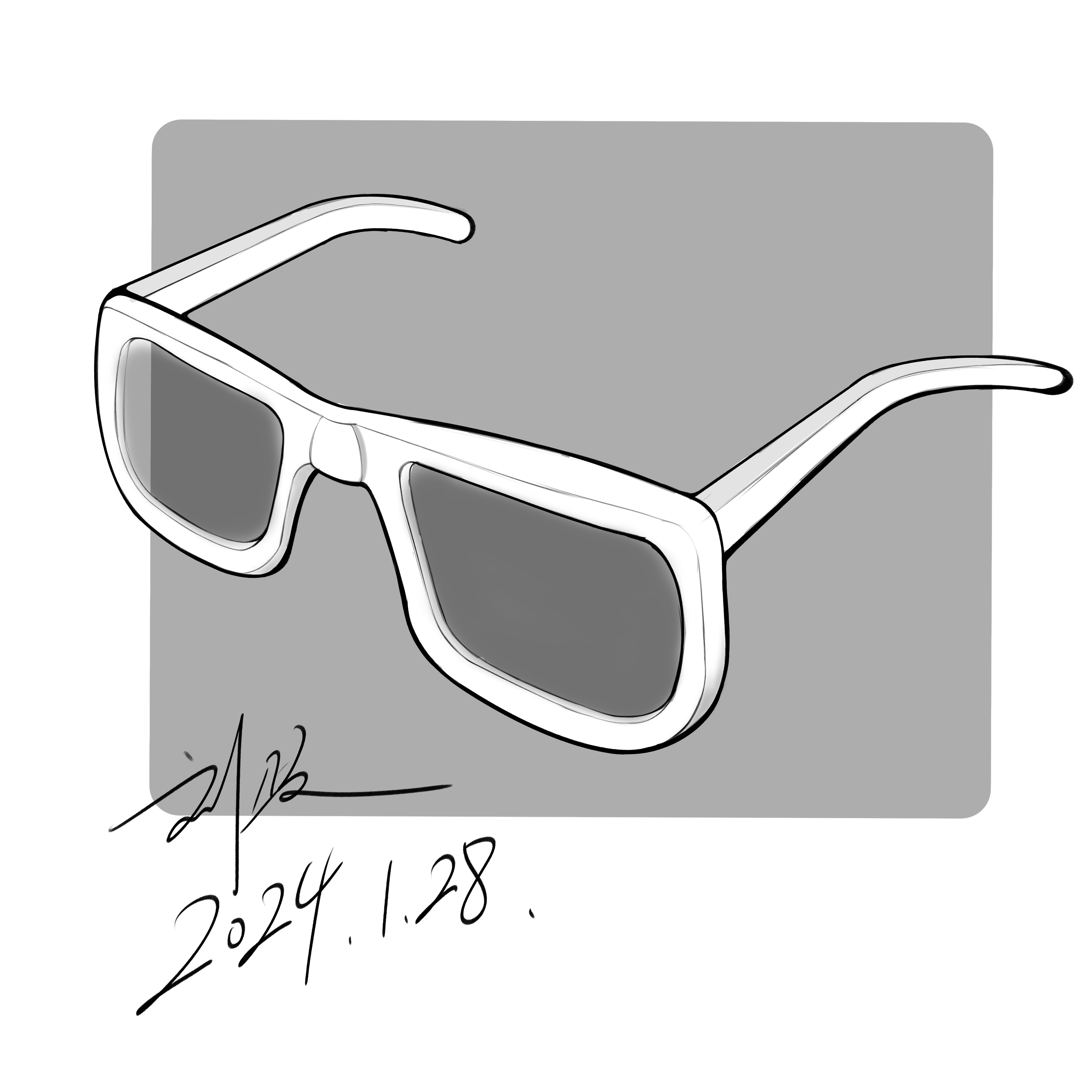 Glasses design，Hand drawn sketch，industrial design，product design，Hand drawn industrial design，Hand drawn product design，