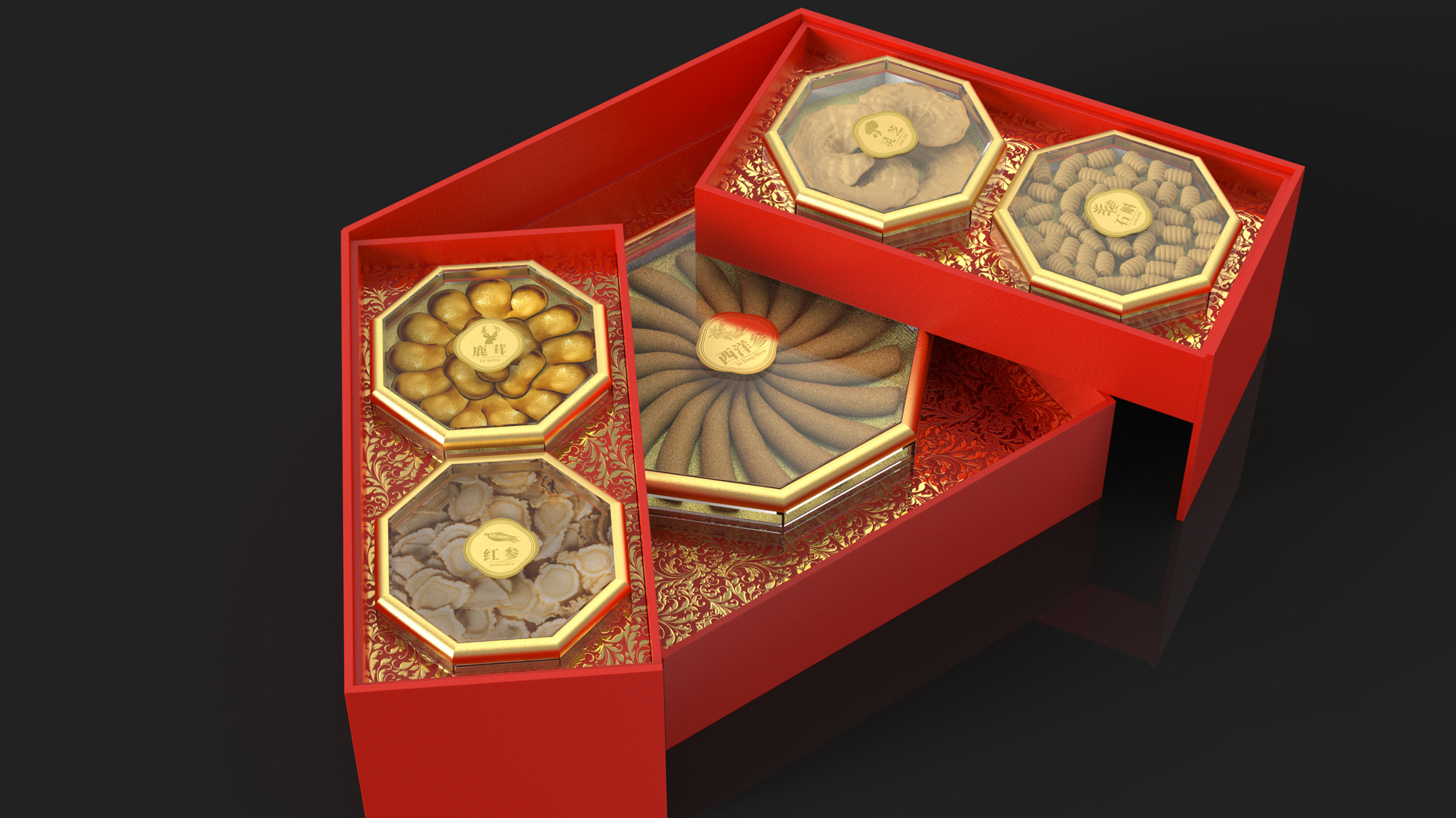 Packaging Design of Expensive Fine Gift Box，Tonic gift box packaging design，