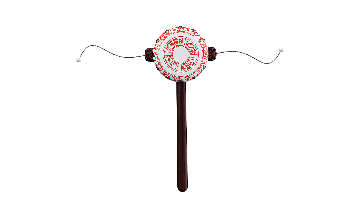 Children's Toys，drum-shaped rattle，Cultural and creative design，