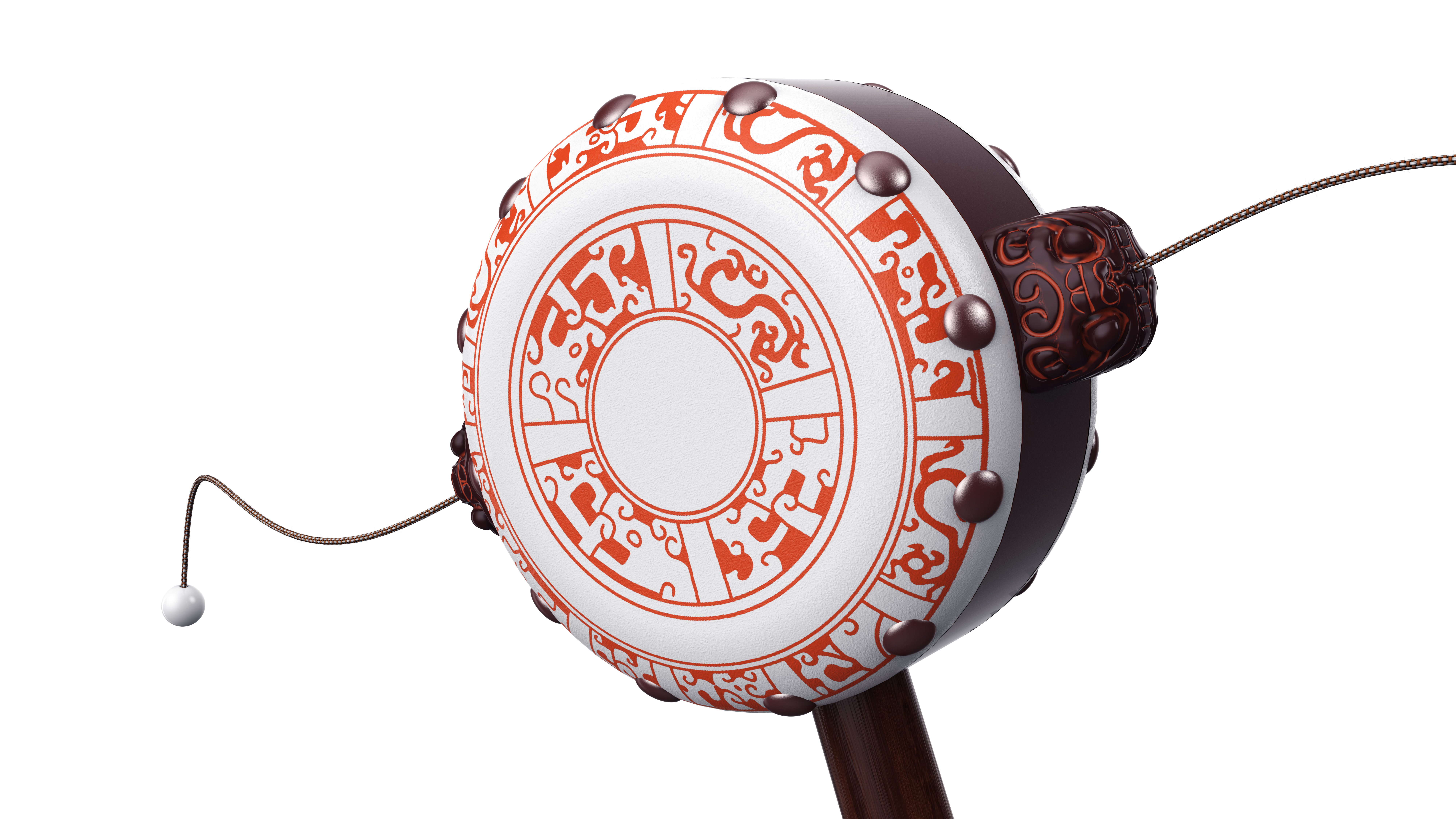 Children's Toys，drum-shaped rattle，Cultural and creative design，