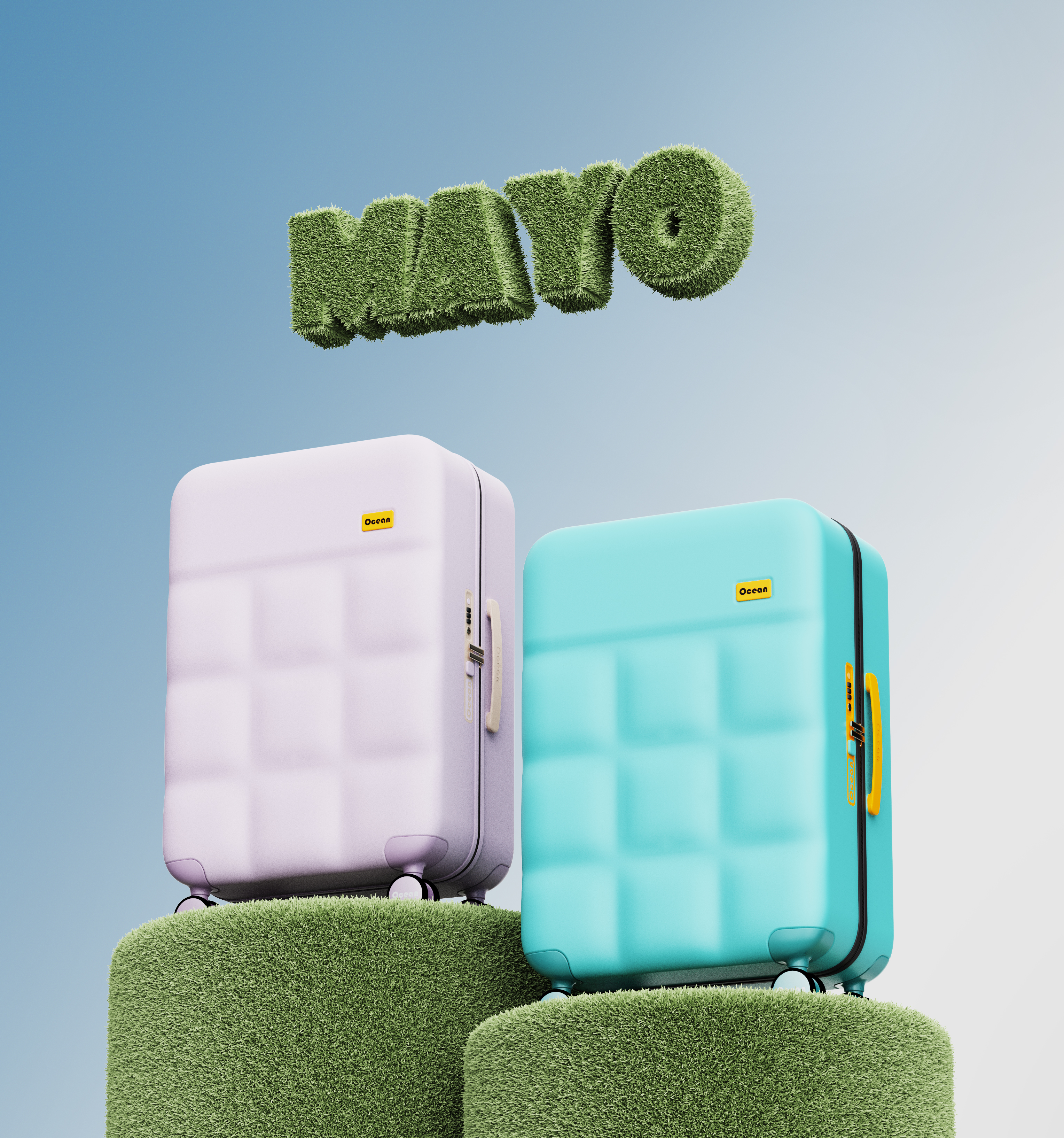 Industrial design, home travel, luggage，