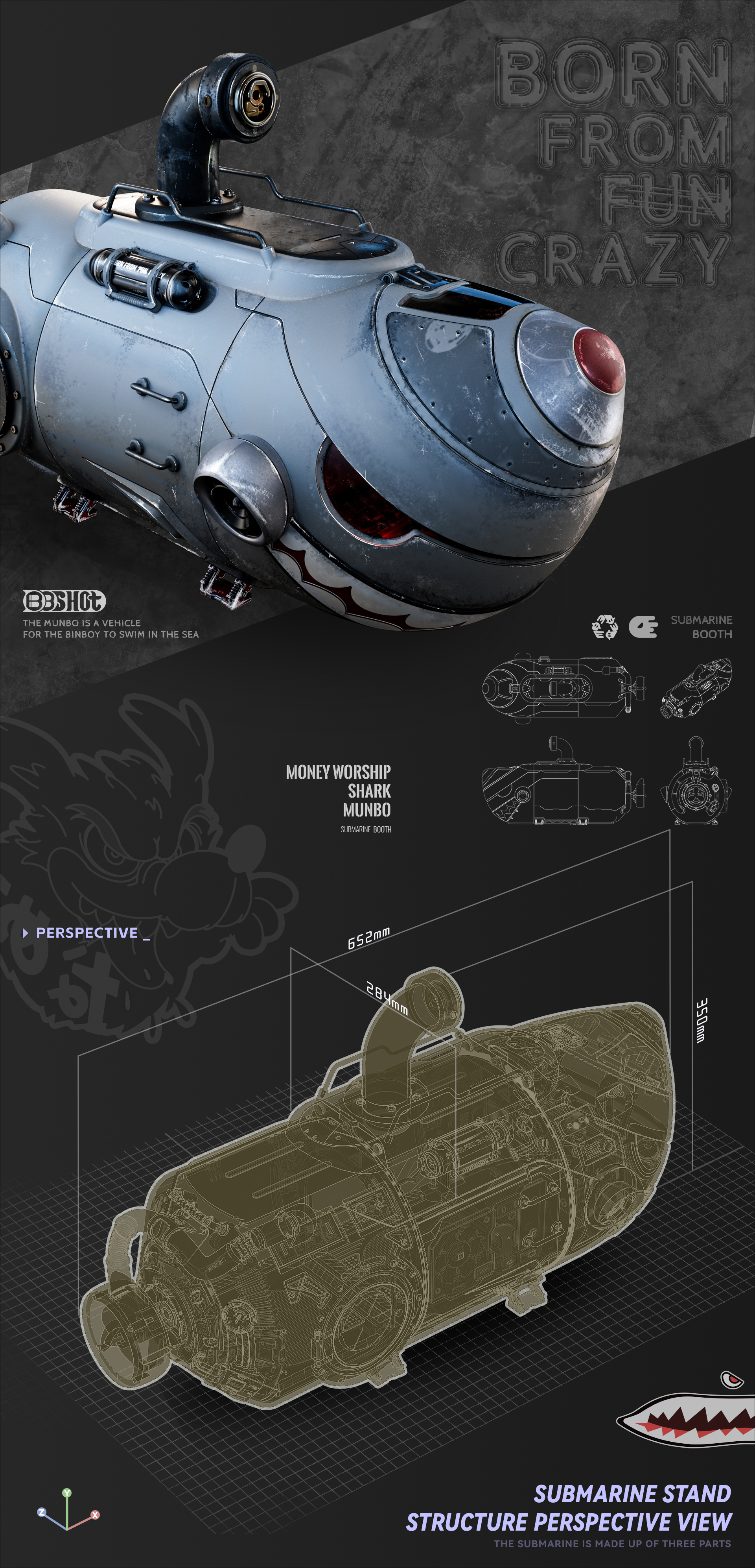 Toys，Tide play，submarine，Vehicle，Display box，Model，