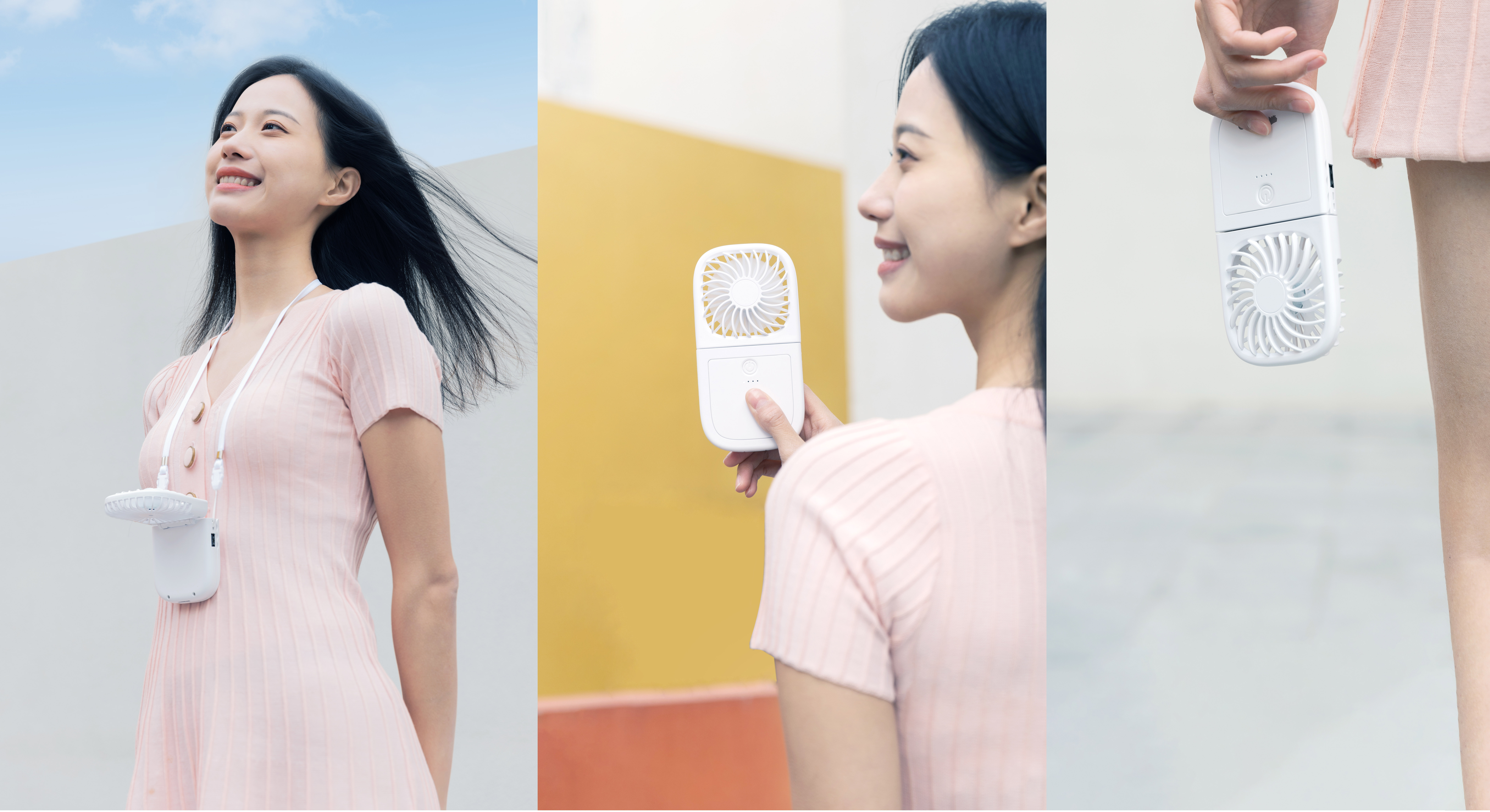 Multifunctional design，Lanyard Fan，Compact and portable，Travel good things，Creative design，