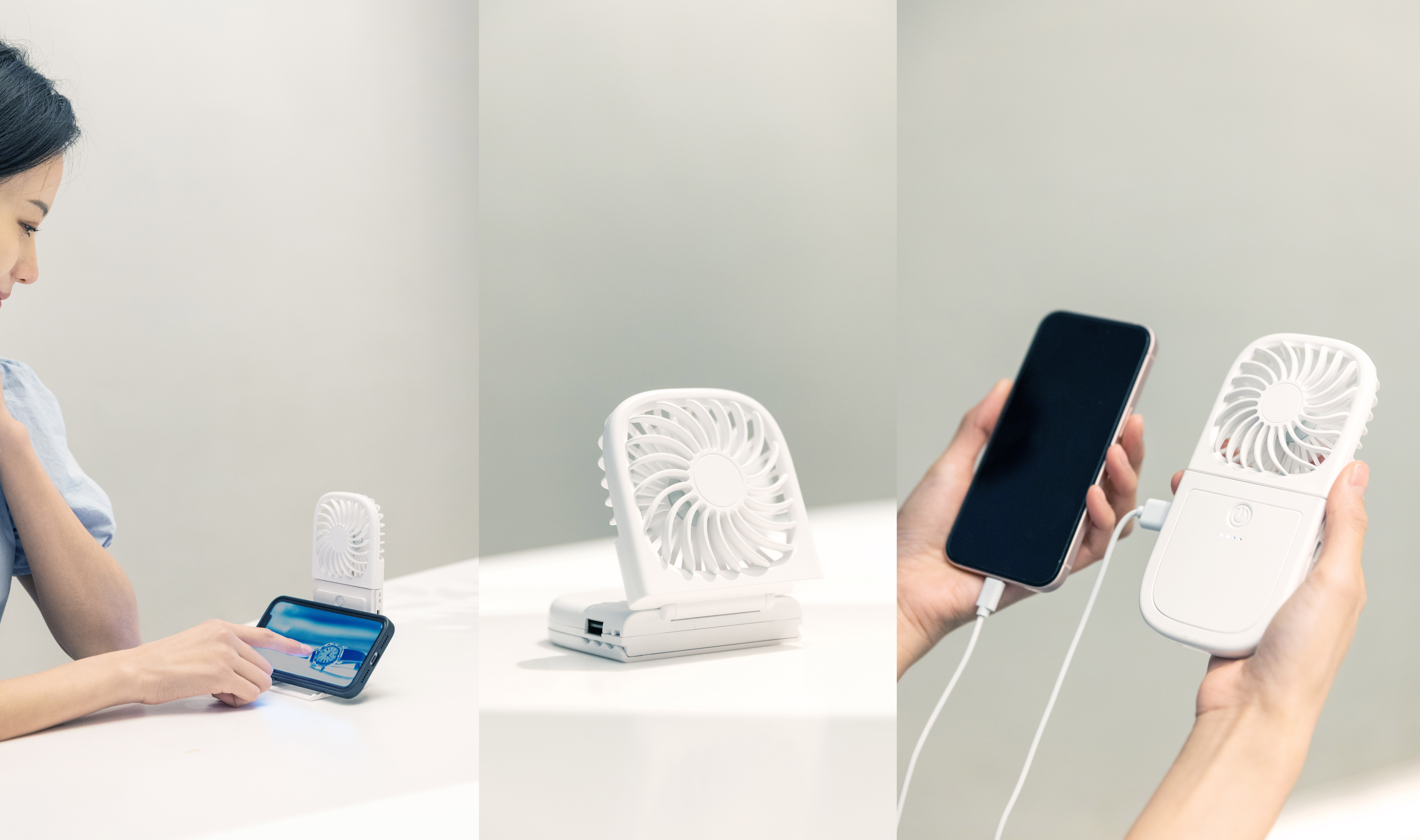 Multifunctional design，Lanyard Fan，Compact and portable，Travel good things，Creative design，