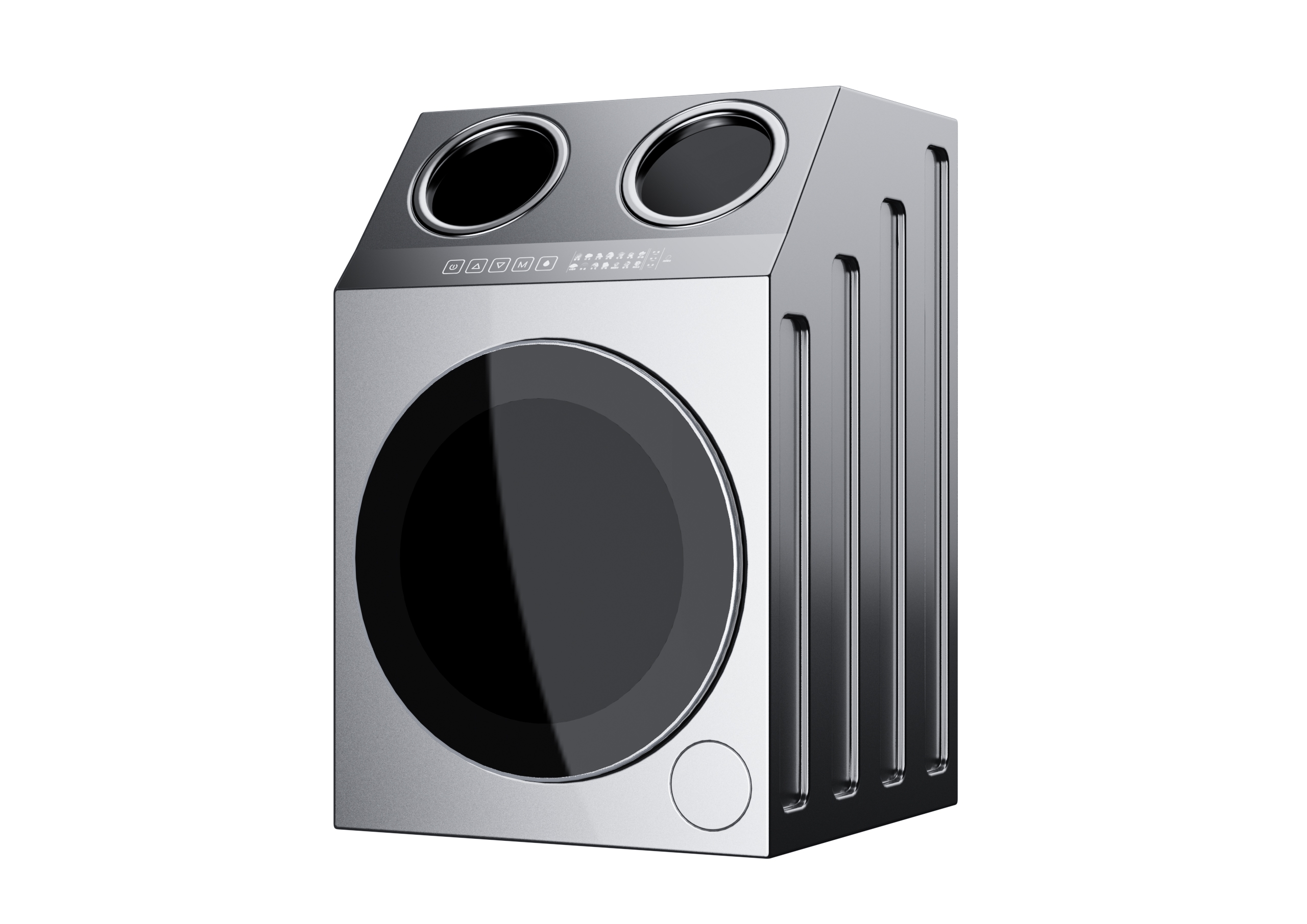 Washing machine，Partition washing machine，Lazy washing machine，conceptual design，product design，household electrical appliances，Home appliance design，Home appliance innovation，