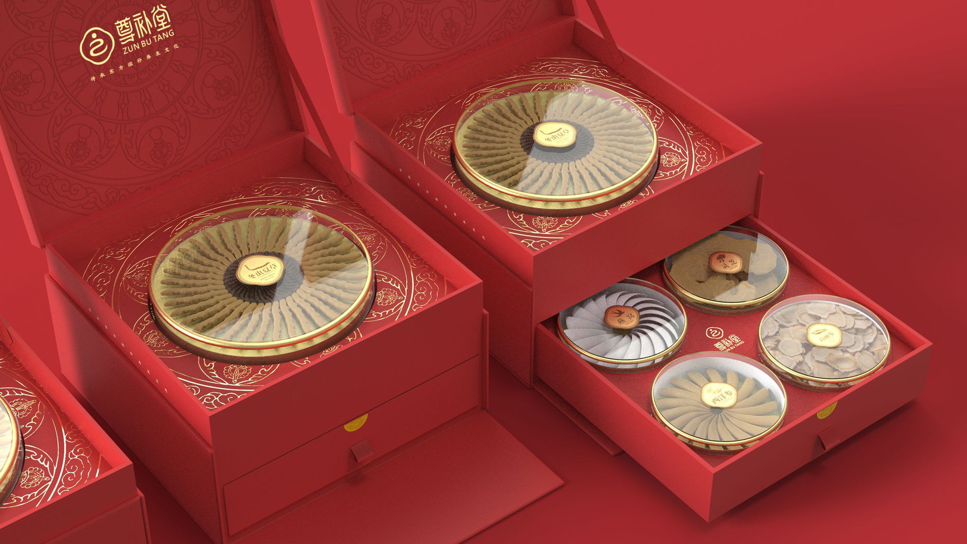 Tonic expensive fine gift box packaging design，High-end tonic gift box packaging design，