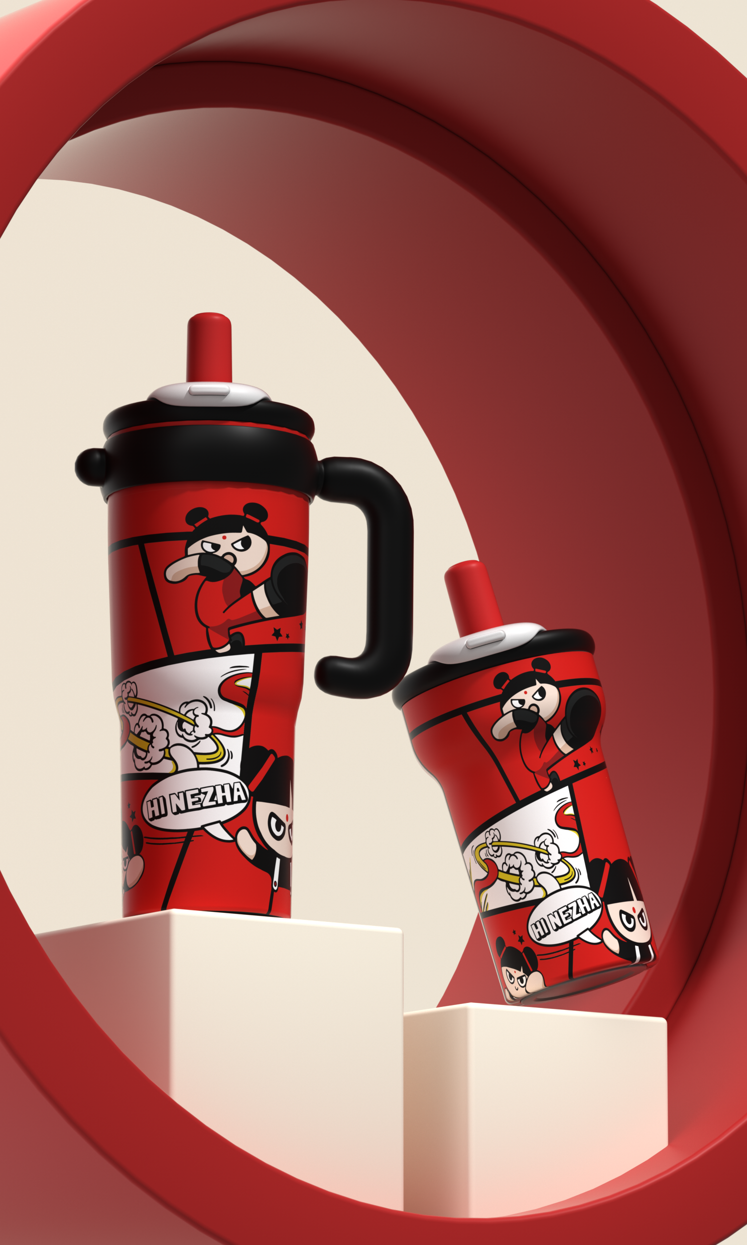 Ice Bully Cup，Car cup，fashion，Large capacity portable water cup，Home Leisure，Ergonomic grip，Long-term cold preservation，Outdoor Wild Drinking Artifact，