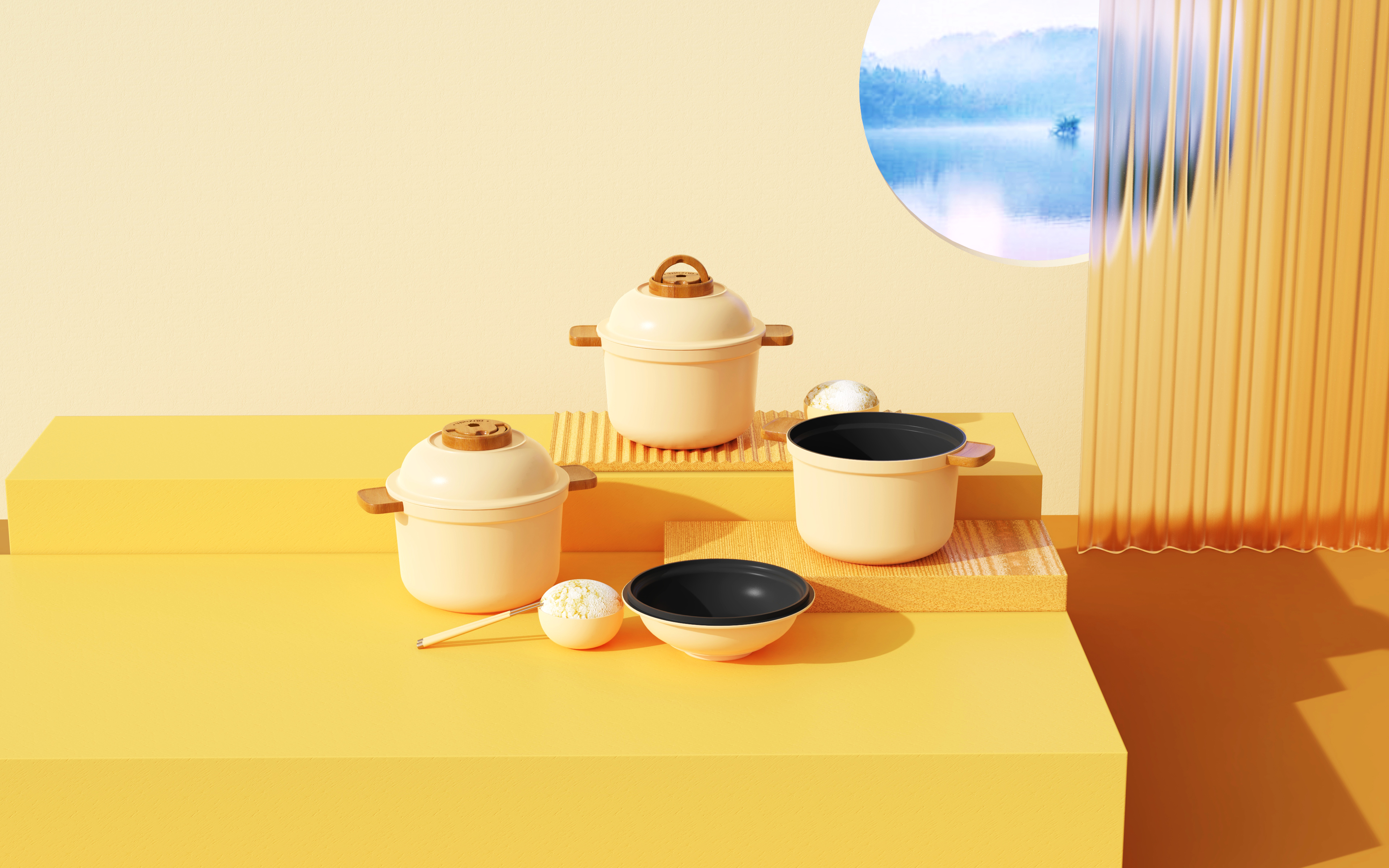 Beautiful little rice cooker，