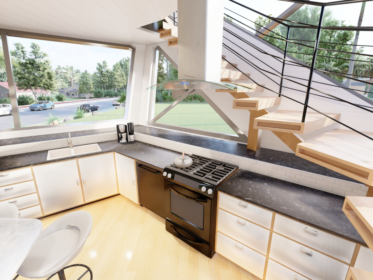 Interior design，multi-function，originality，kitchen，Pentagone，