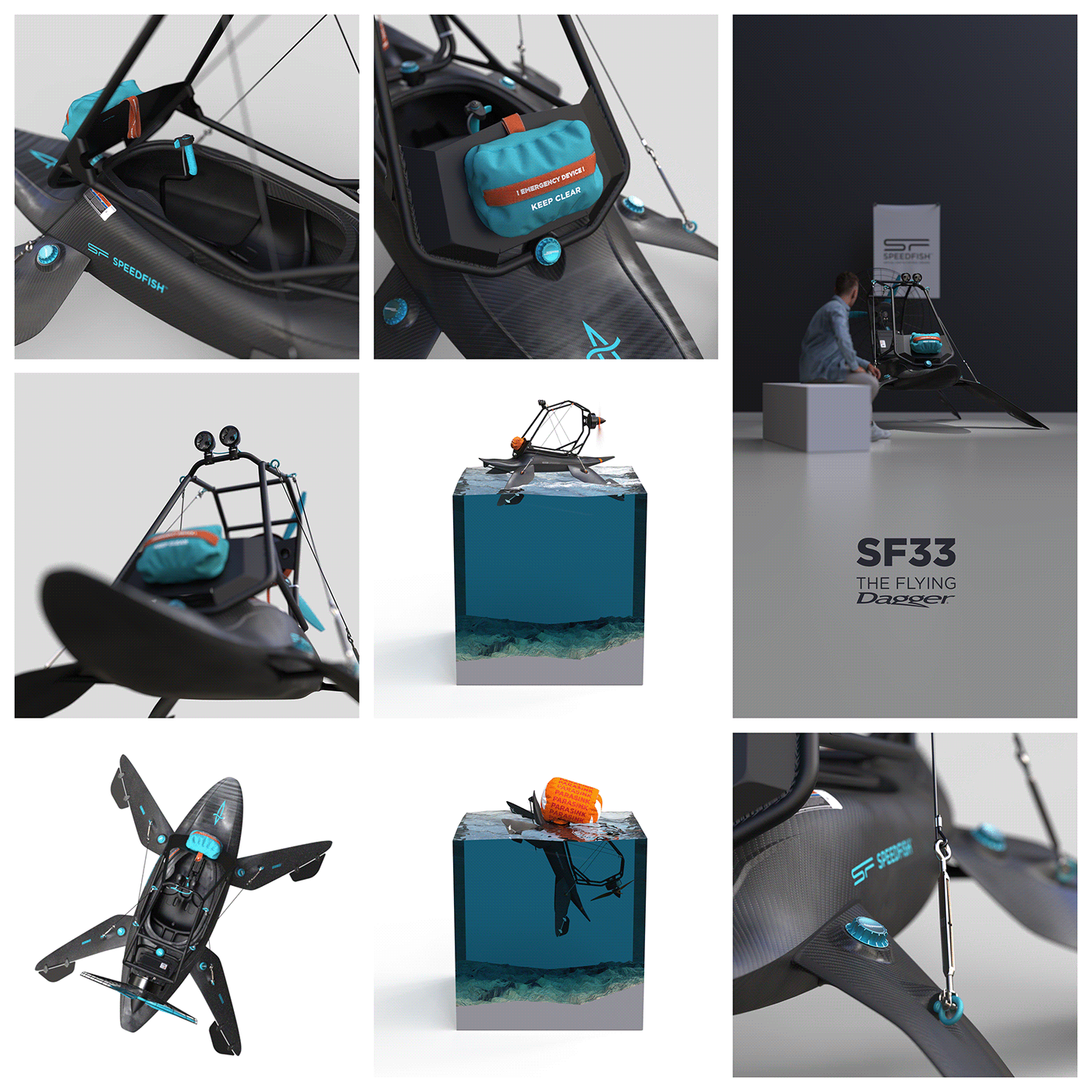 SPEEDFISH，SF33，Thin Film Technology，flying on water，DAGGERKAYAK，