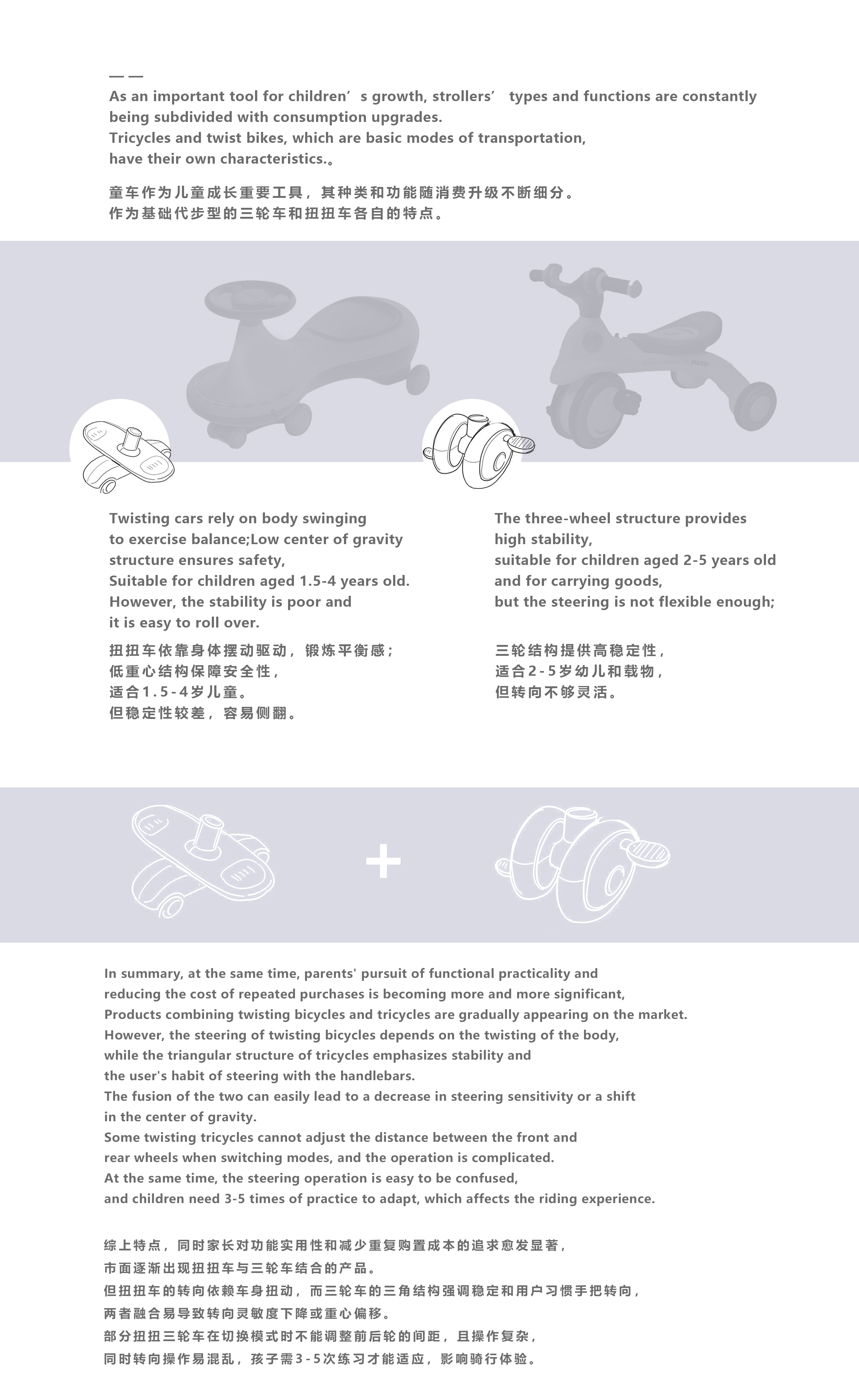 Children's dual-purpose torsion car，Creative design，product design，industrial design，Stroller design，