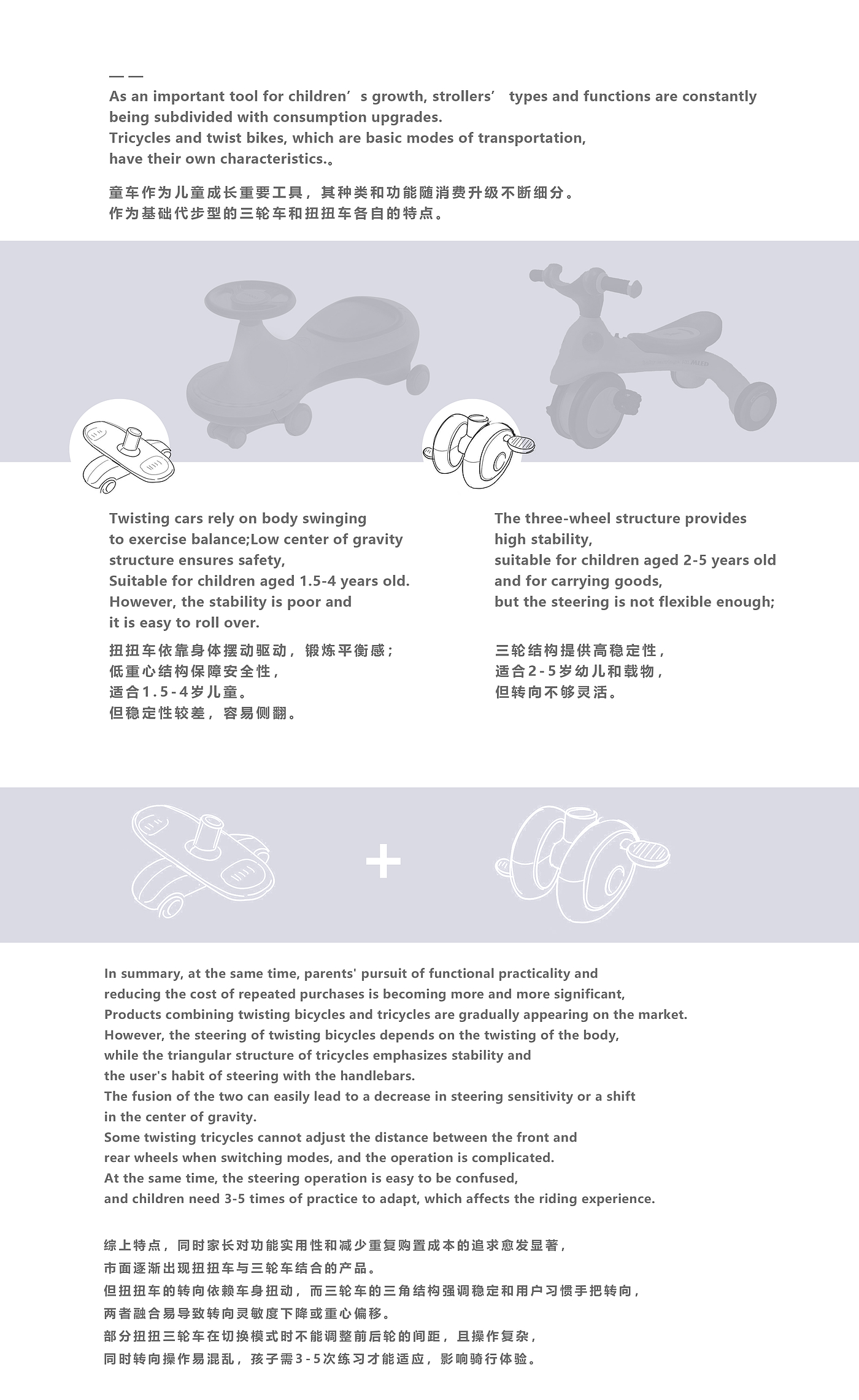 Children's dual-purpose torsion car，Creative design，product design，industrial design，Stroller design，