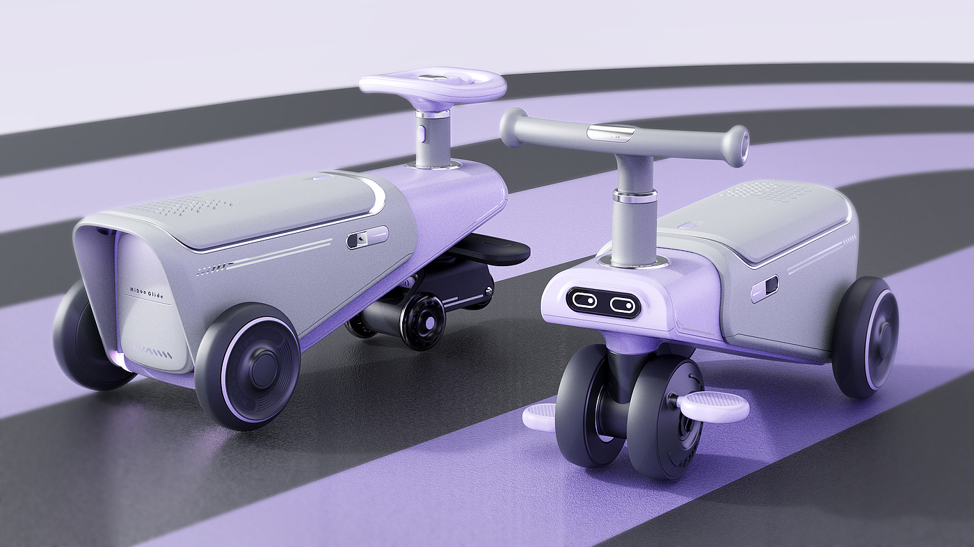 Children's dual-purpose torsion car，Creative design，product design，industrial design，Stroller design，