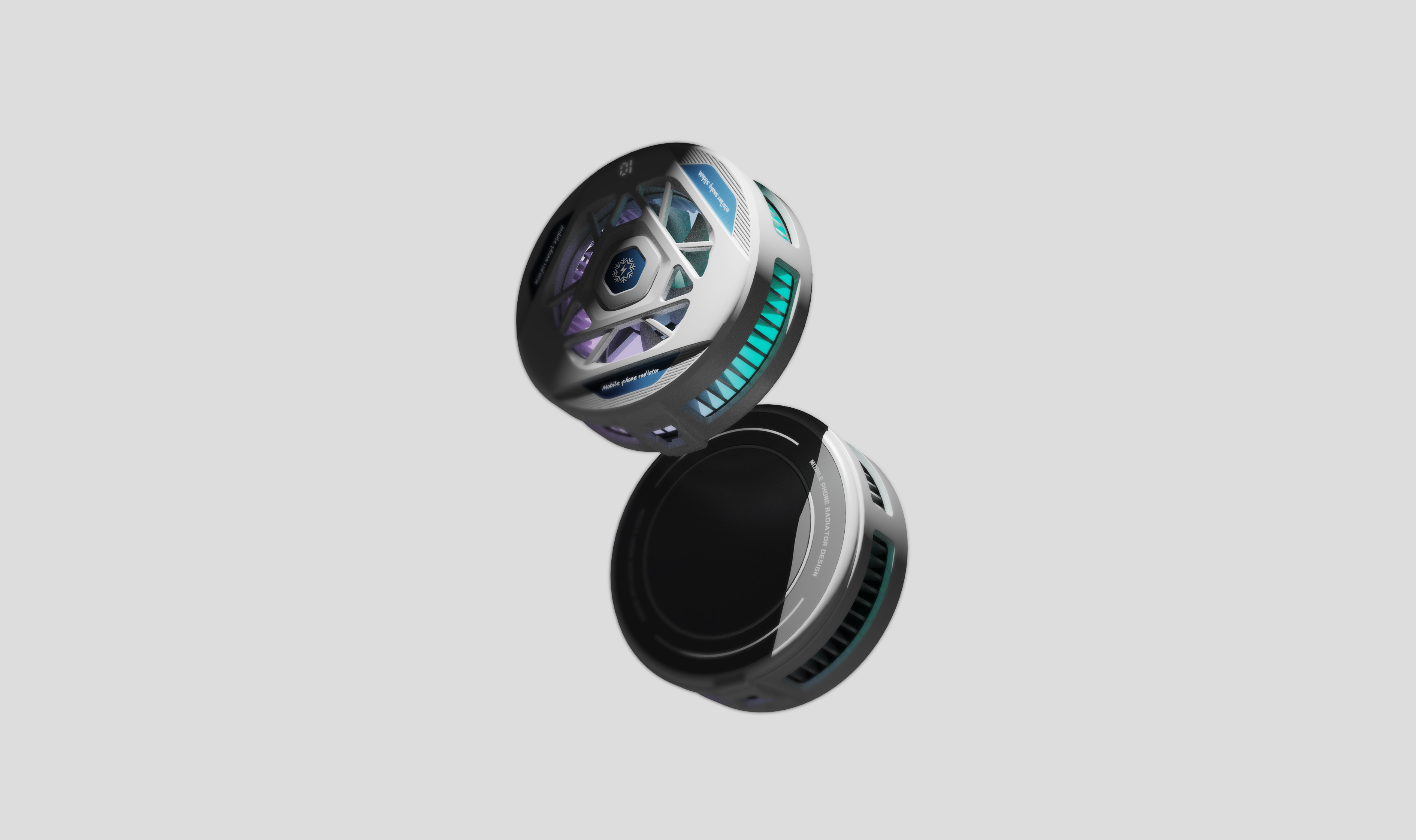 Mobile phone radiator design, icing, brand wind，