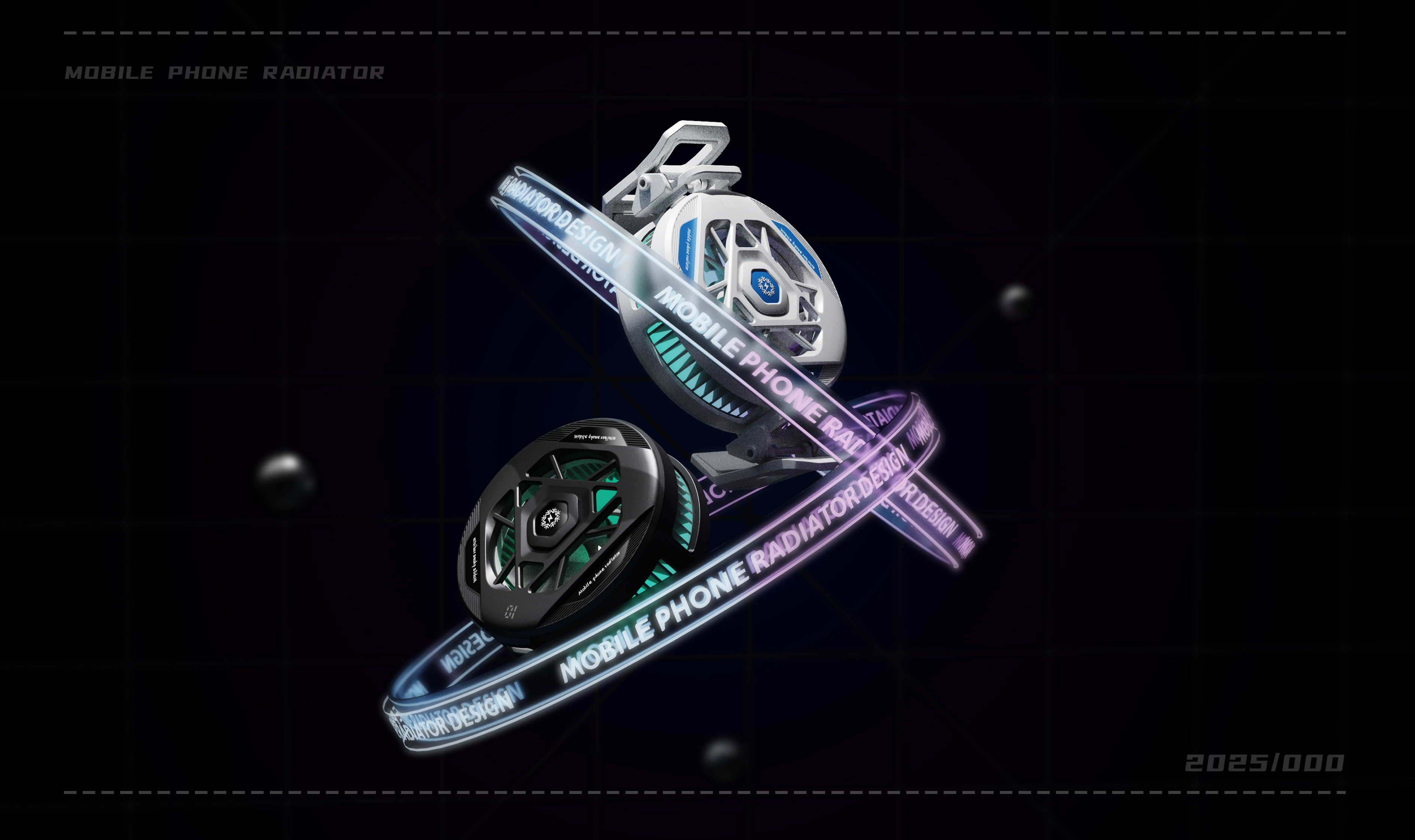 Mobile phone radiator design, icing, brand wind，