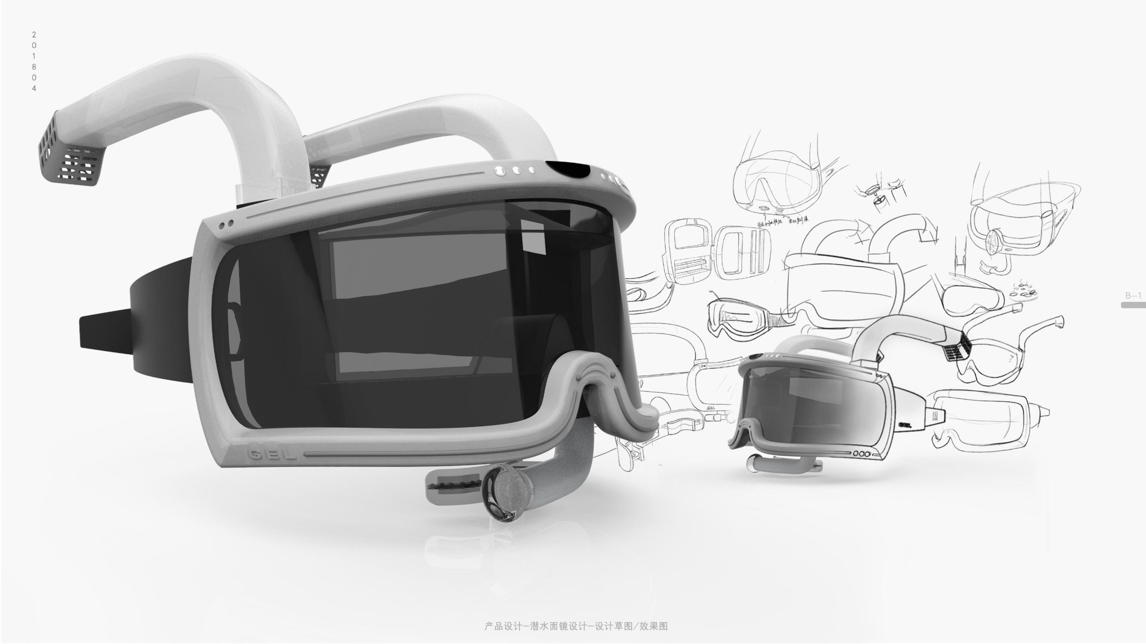 Diving goggles, water pressure, density, respiration rate，