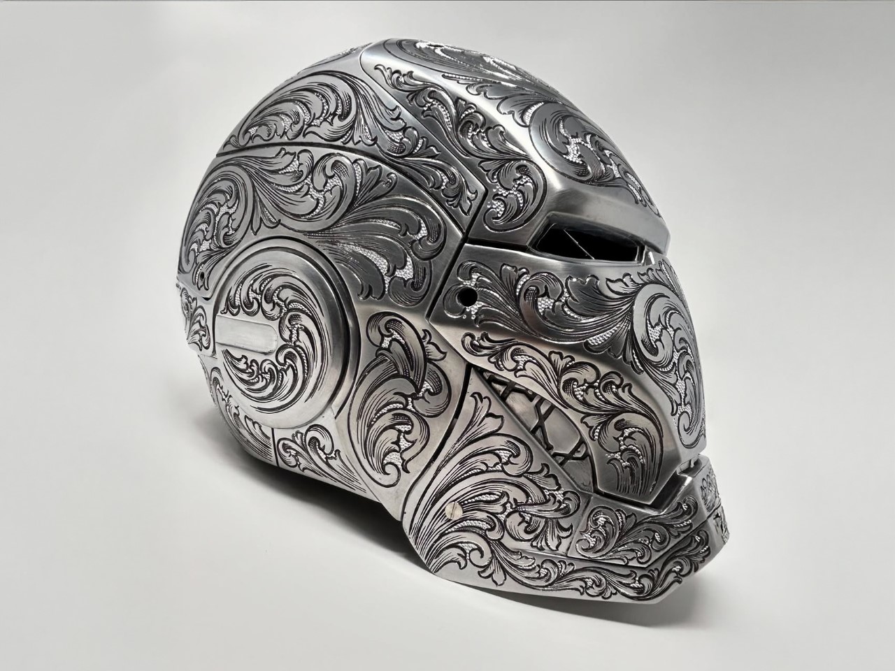 Stark ，face shield，Iron Man，Baroque style，Retro，