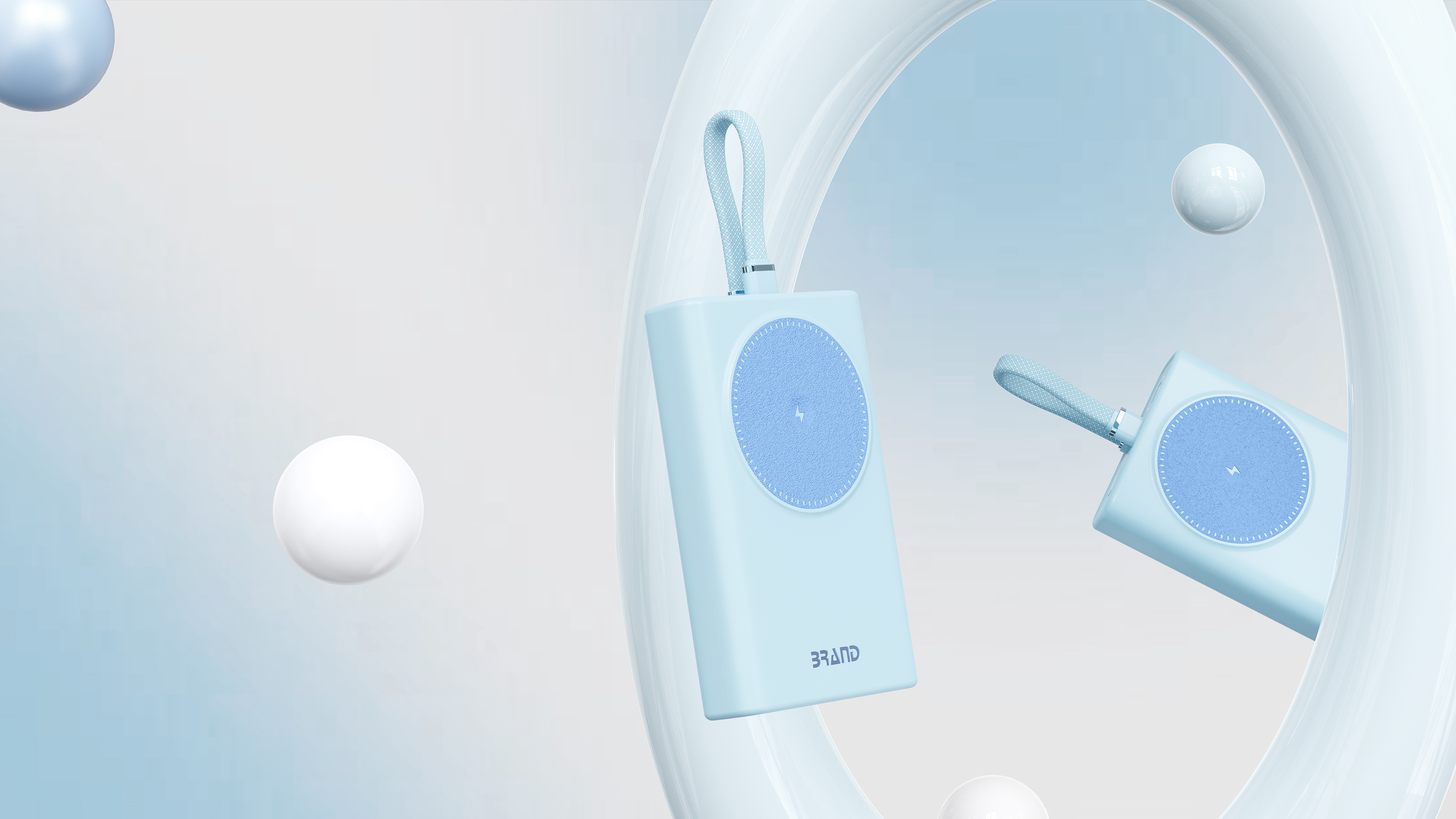 Magnetic suction wireless charging，Since the line mobile power，3C products，