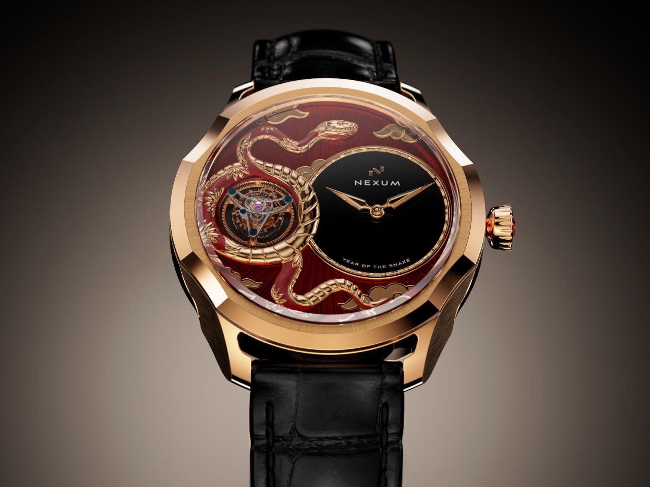 Year of the Snake，Watch design，Tourbillon ，red enamel，Limited edition，