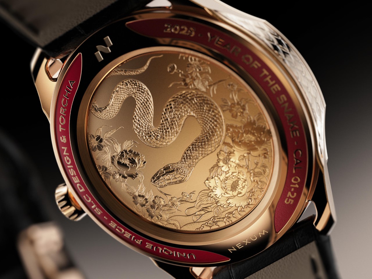 Year of the Snake，Watch design，Tourbillon ，red enamel，Limited edition，