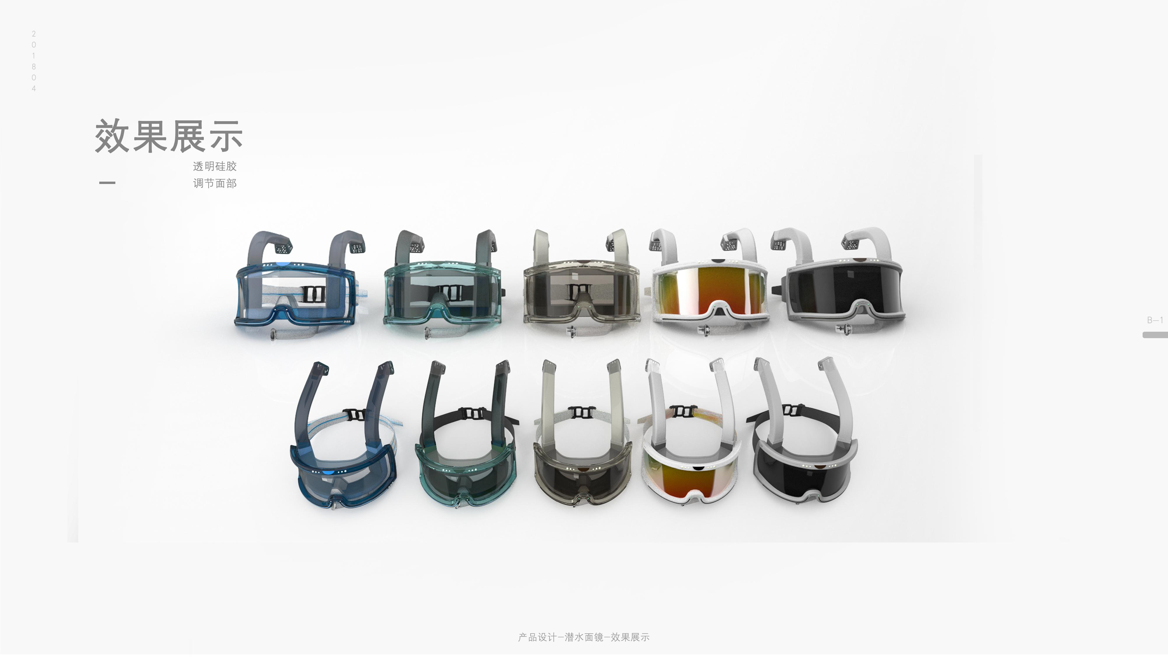 Diving goggles, water pressure, density, respiration rate，