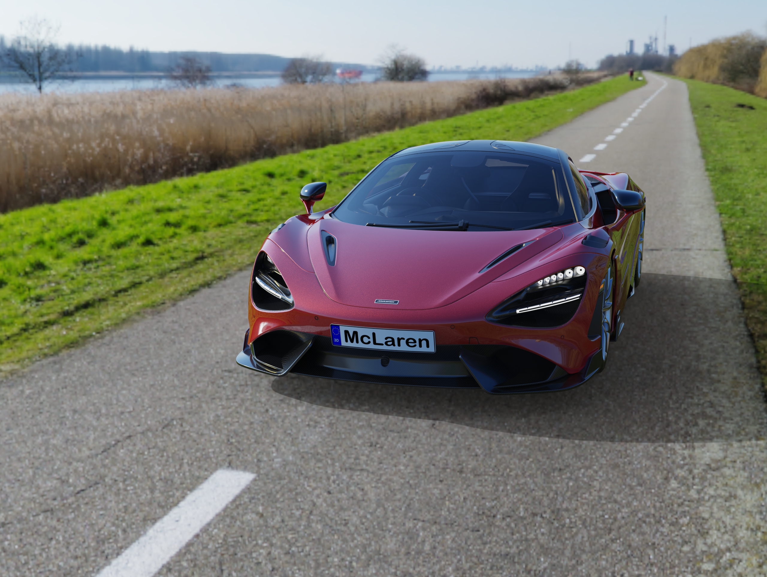 Mclaren，Sports car，Render，