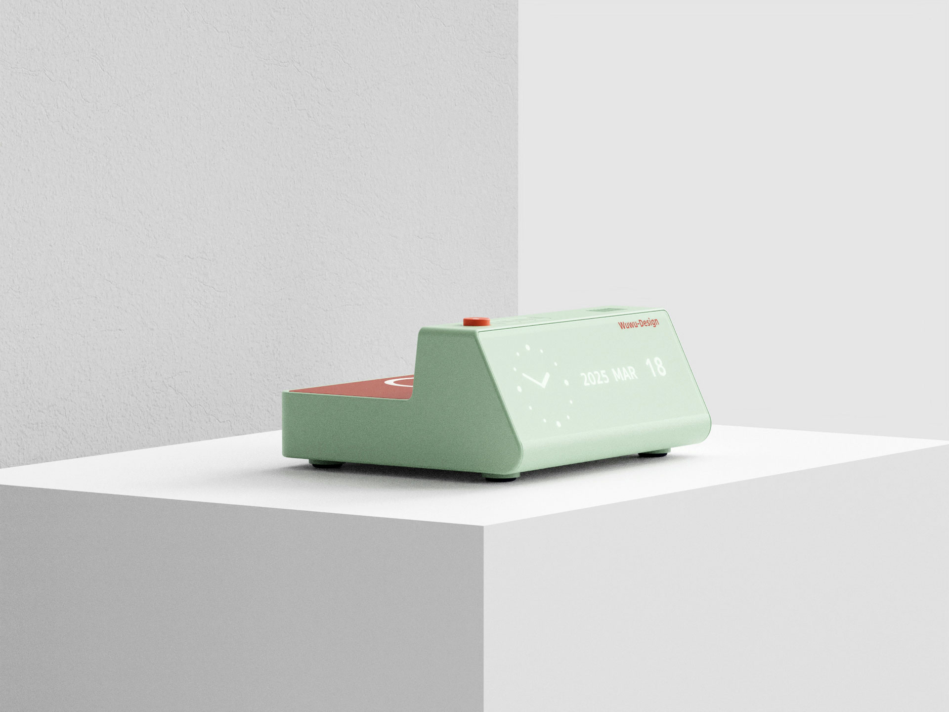 industrial design，product design，Clock，charge，Minimalist，Desktop clock，